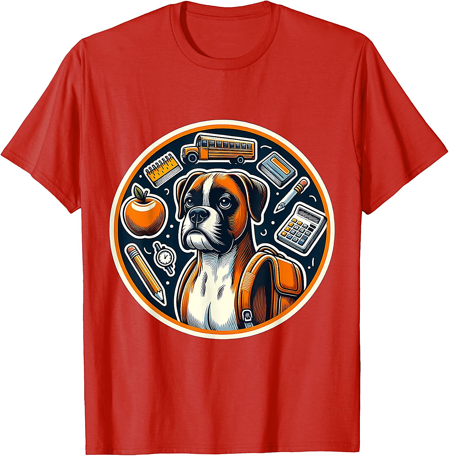 Back To School Boxer Dog T-Shirt | Funny Student Gift Tee