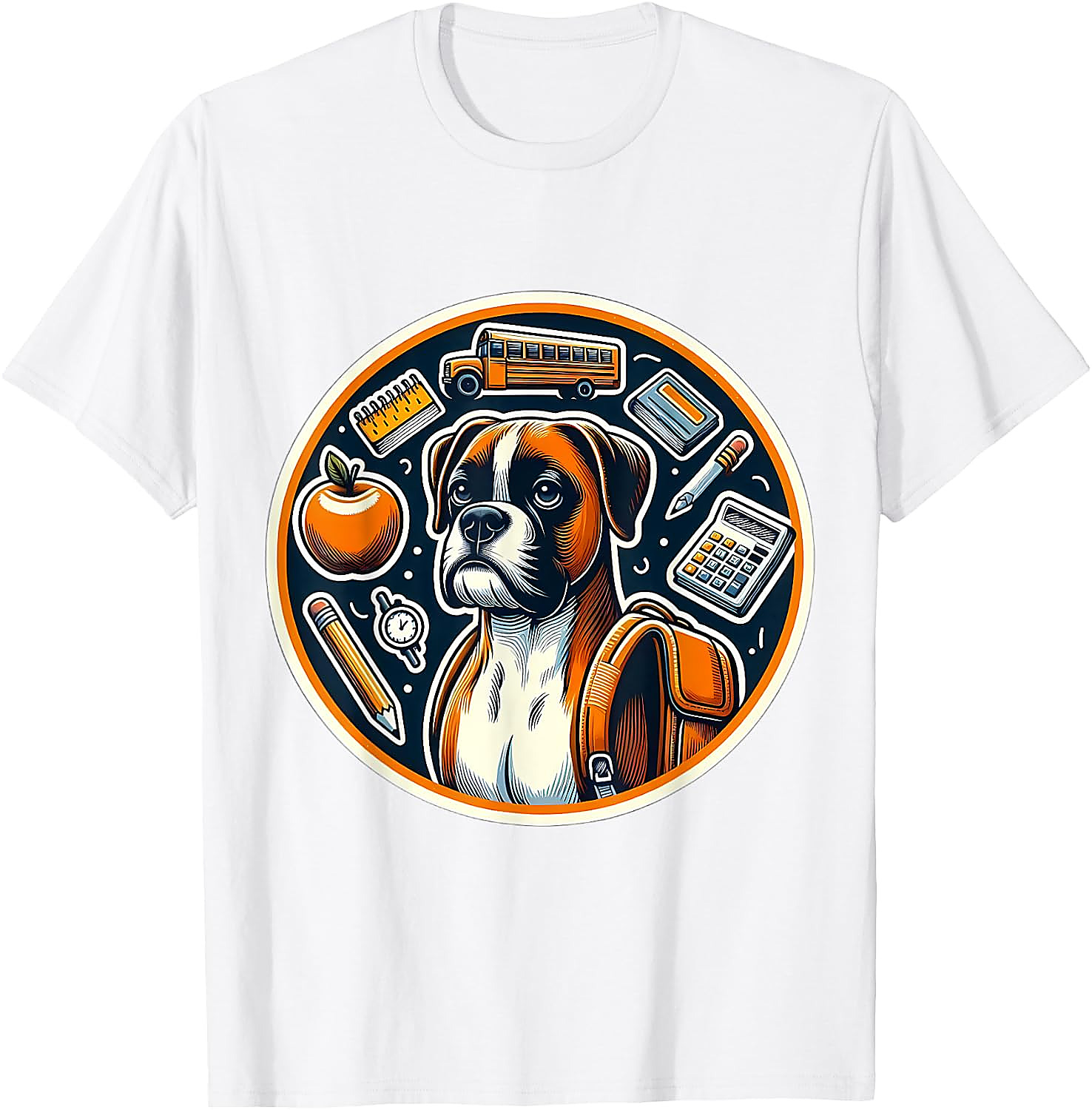 Back To School Boxer Dog T-Shirt | Funny Student Gift Tee