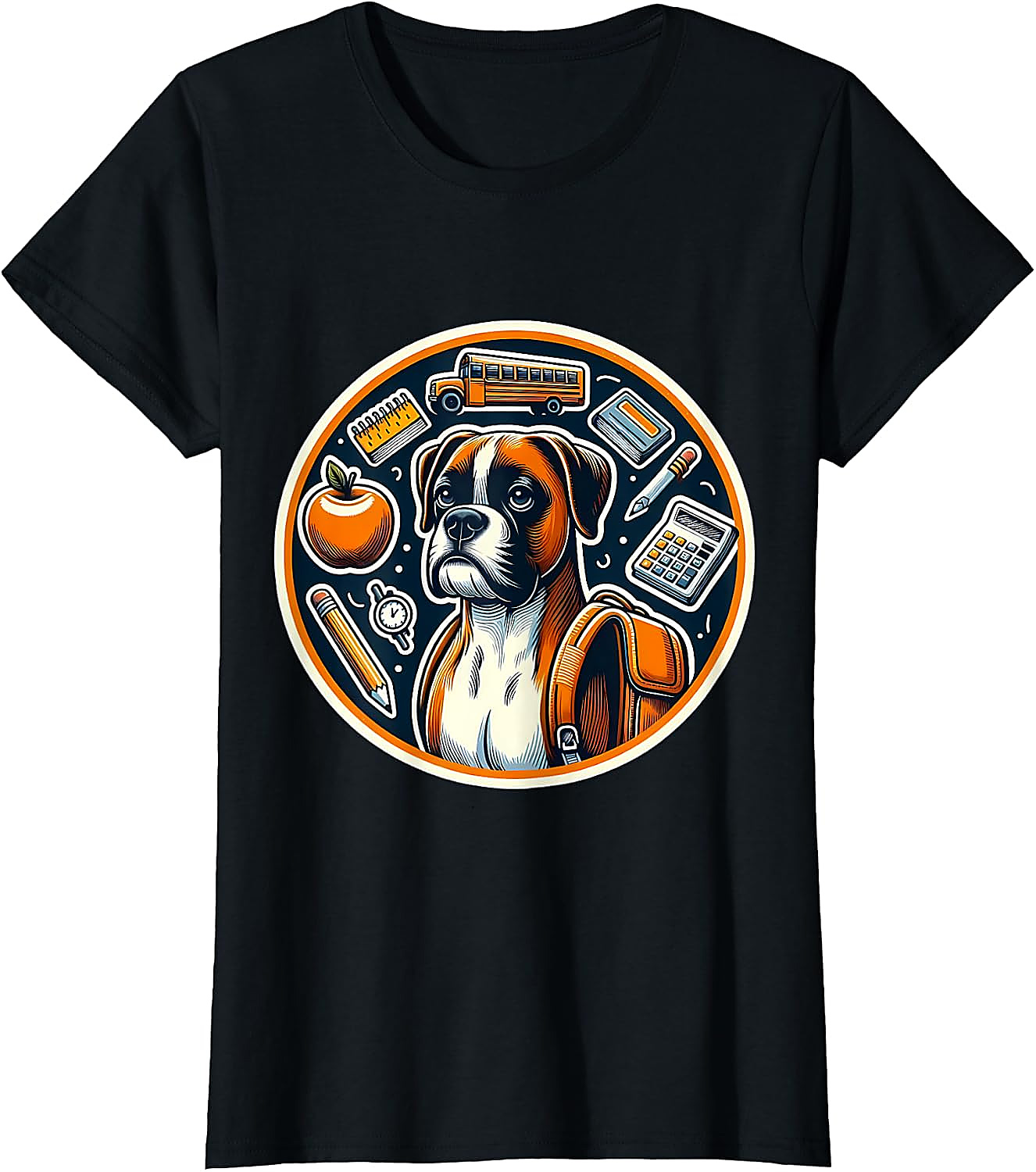 Back To School Boxer Dog T-Shirt | Funny Student Gift Tee