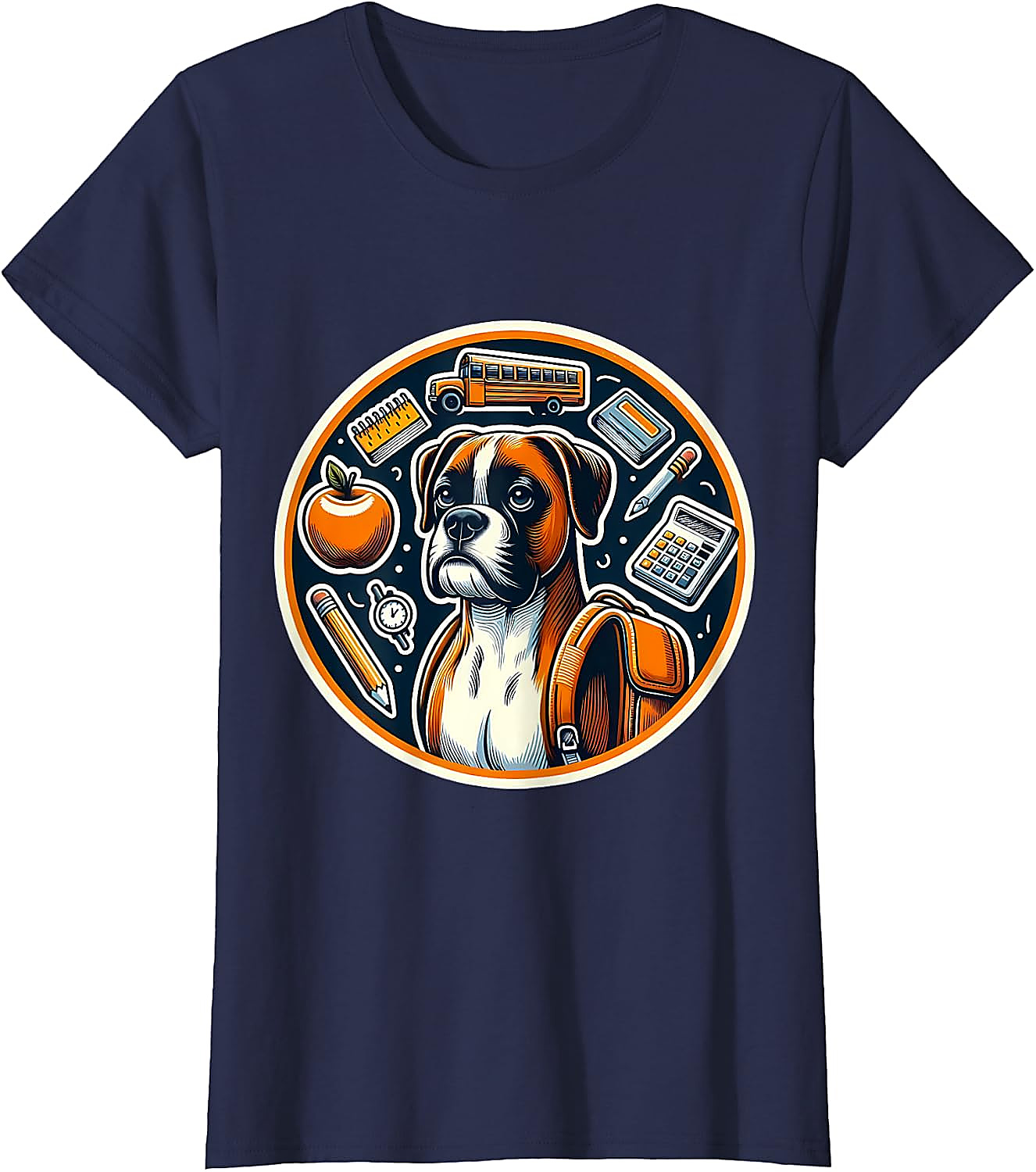Back To School Boxer Dog T-Shirt | Funny Student Gift Tee