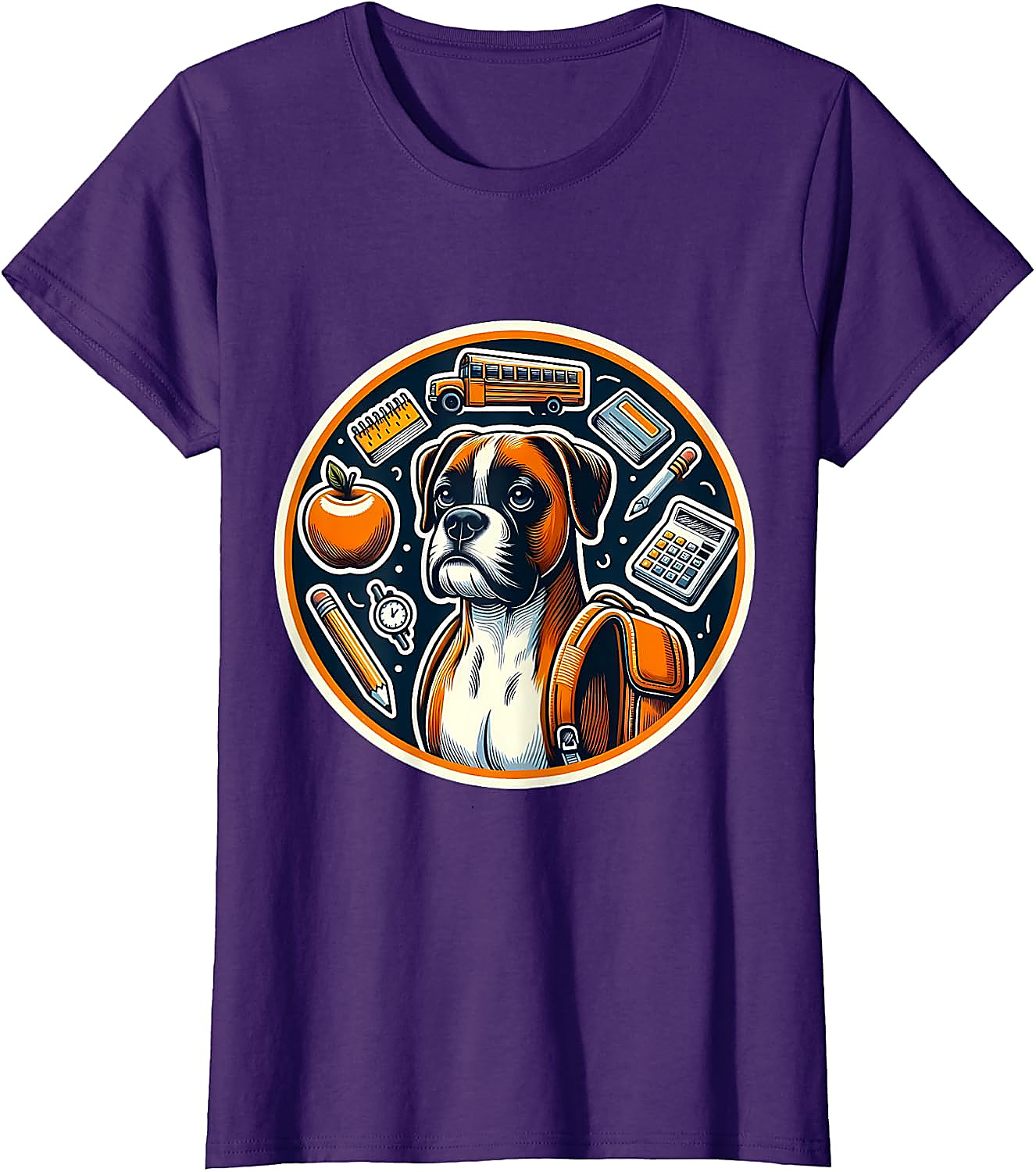 Back To School Boxer Dog T-Shirt | Funny Student Gift Tee
