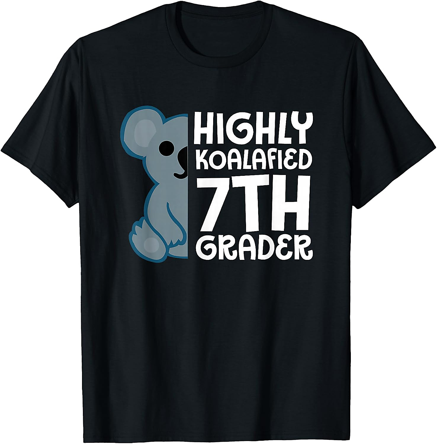 Highly Koalafied 7th Grader T-Shirt | Funny Koala Tee