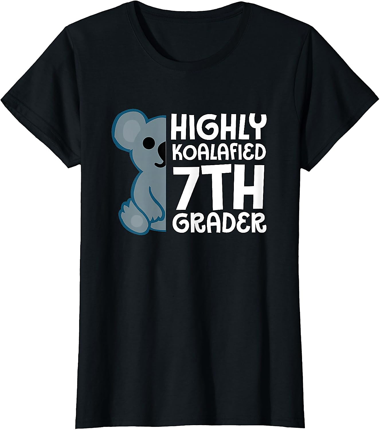 Highly Koalafied 7th Grader T-Shirt | Funny Koala Tee