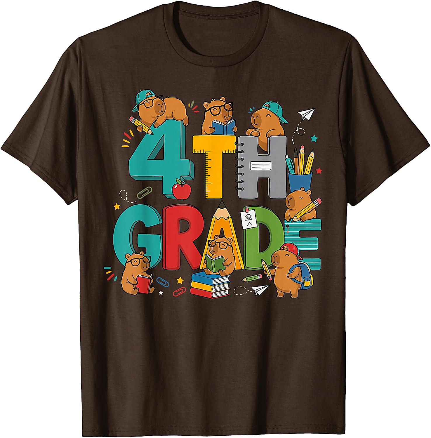4th Grade Capybara T-Shirt | Back to School Student Tee
