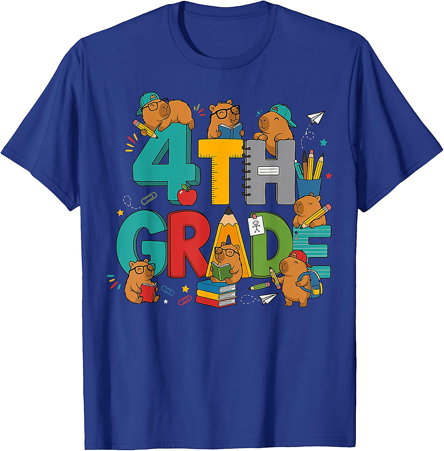 4th Grade Capybara T-Shirt | Back to School Student Tee