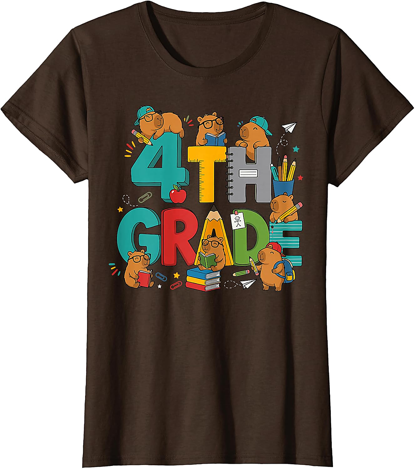4th Grade Capybara T-Shirt | Back to School Student Tee