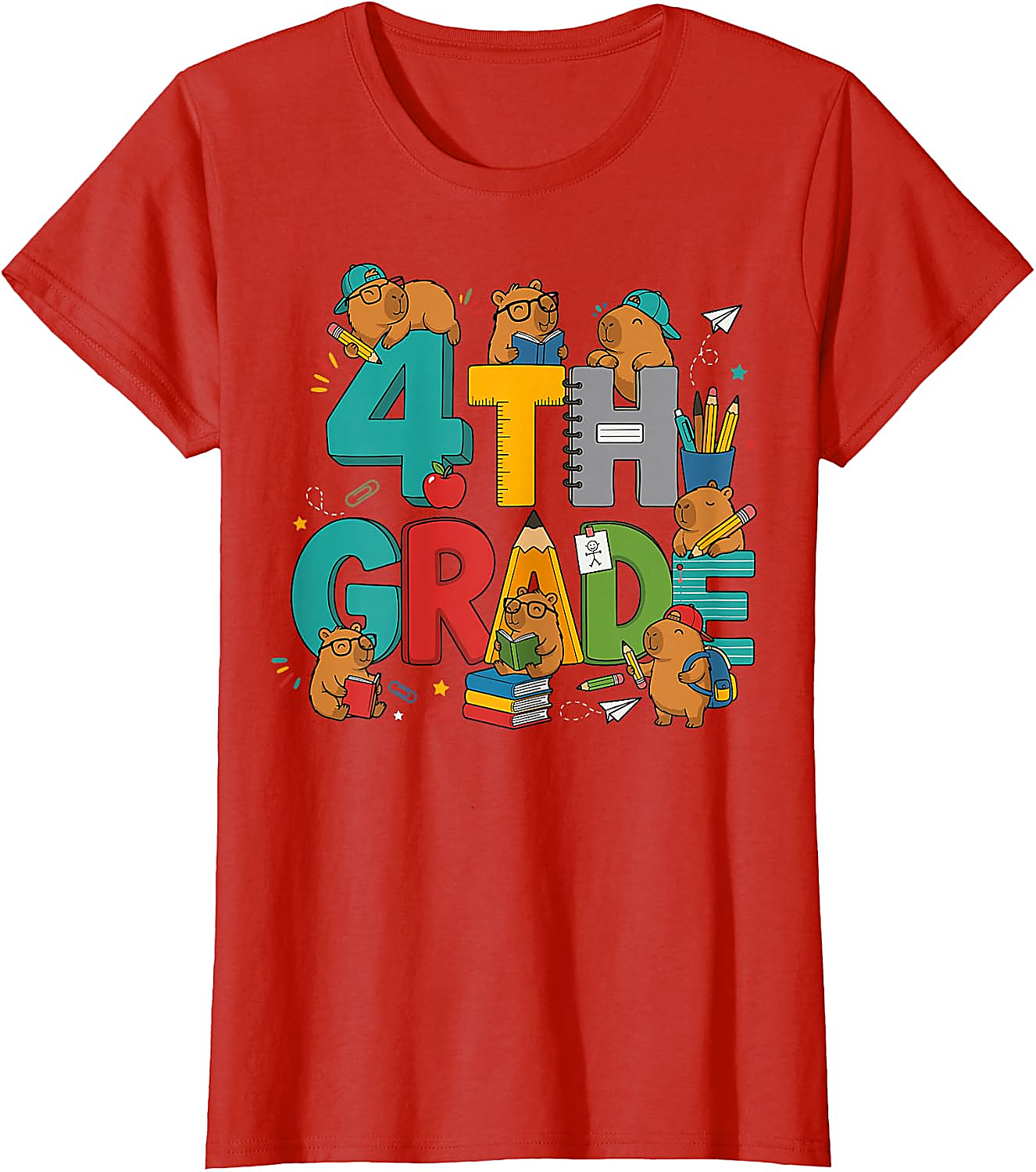 4th Grade Capybara T-Shirt | Back to School Student Tee