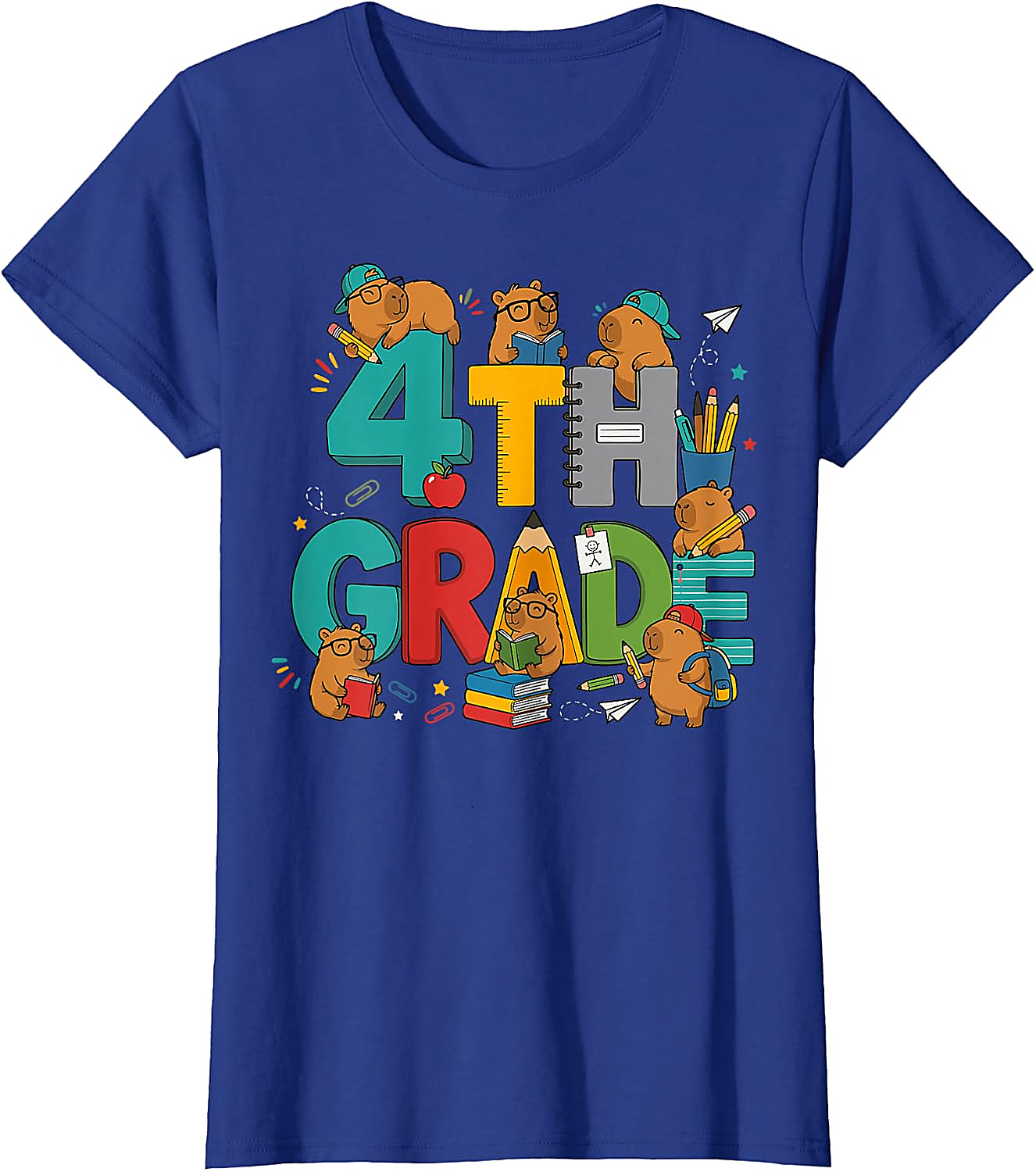 4th Grade Capybara T-Shirt | Back to School Student Tee