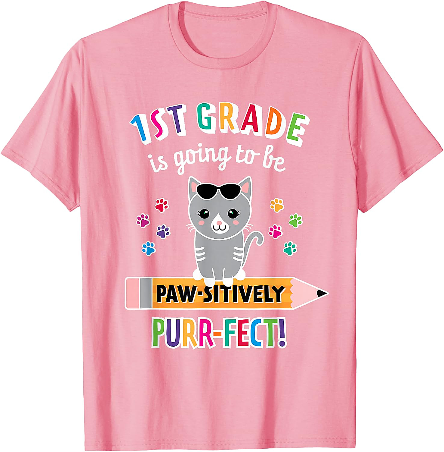 1st Grade Cat T-Shirt | Back to School Purrfect Tee