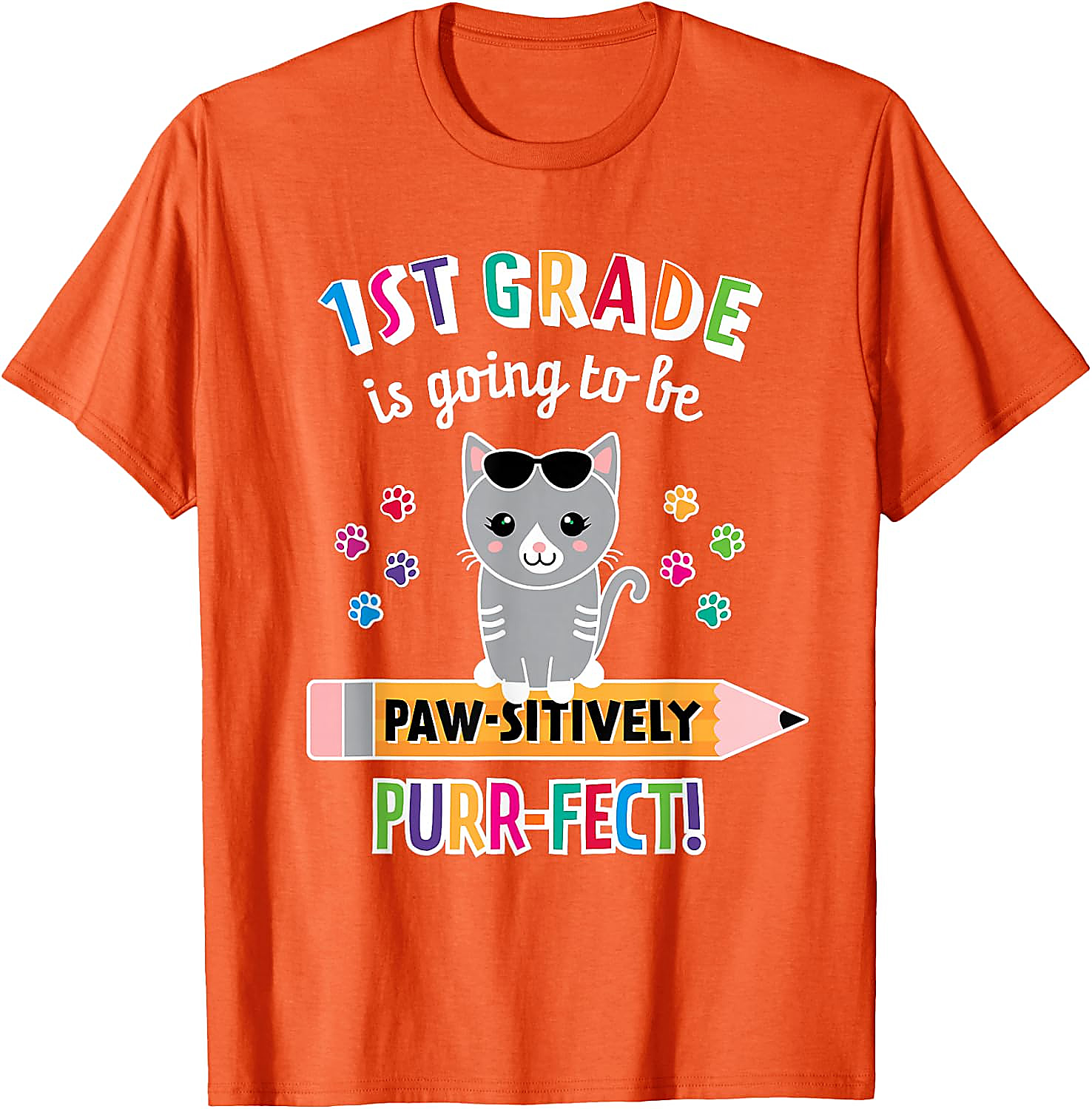 1st Grade Cat T-Shirt | Back to School Purrfect Tee