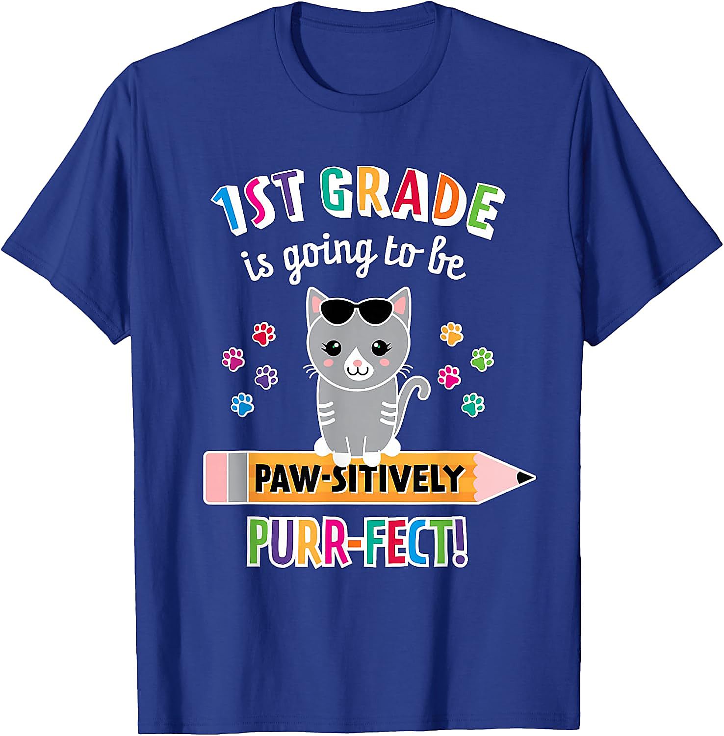 1st Grade Cat T-Shirt | Back to School Purrfect Tee