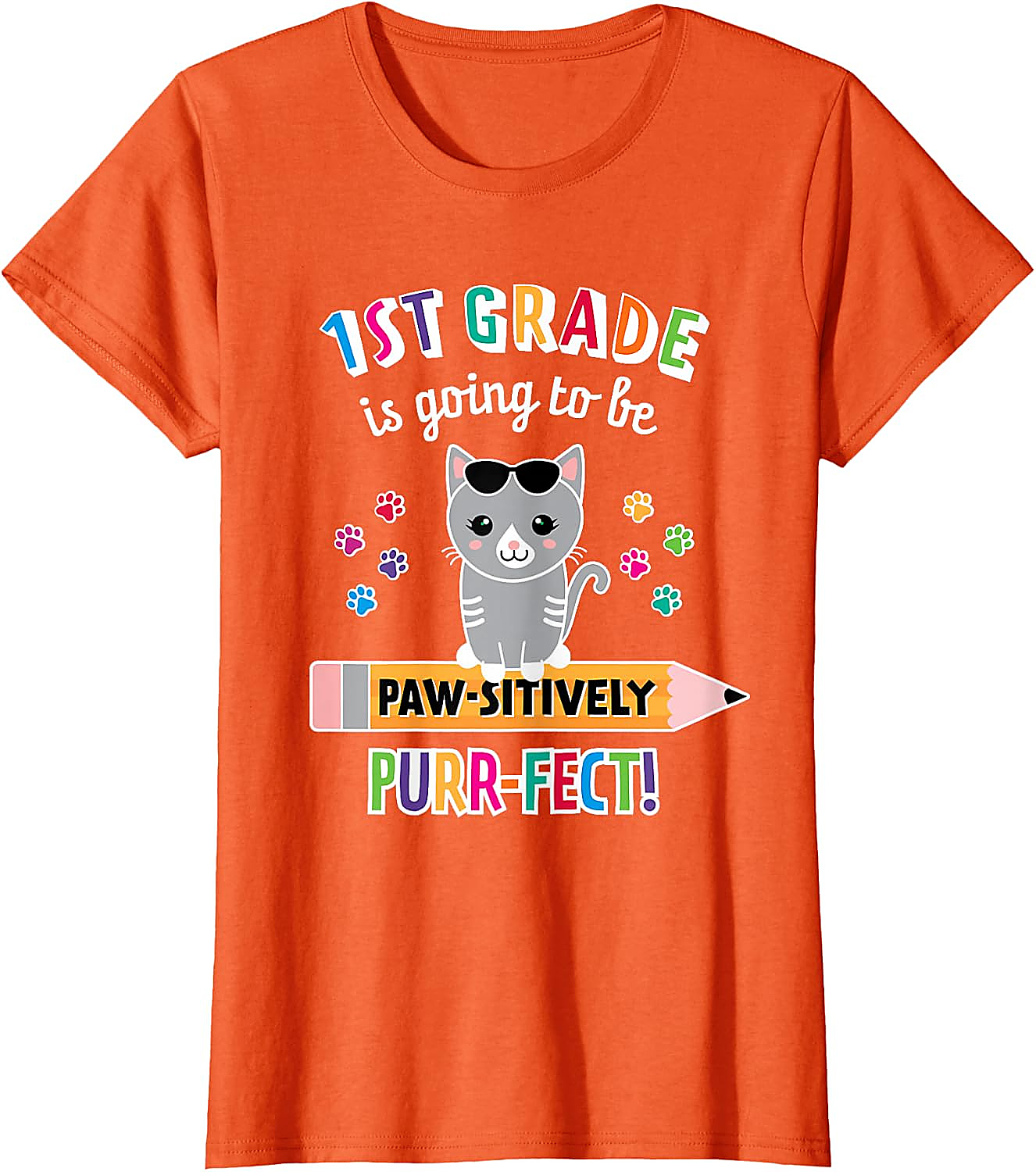 1st Grade Cat T-Shirt | Back to School Purrfect Tee
