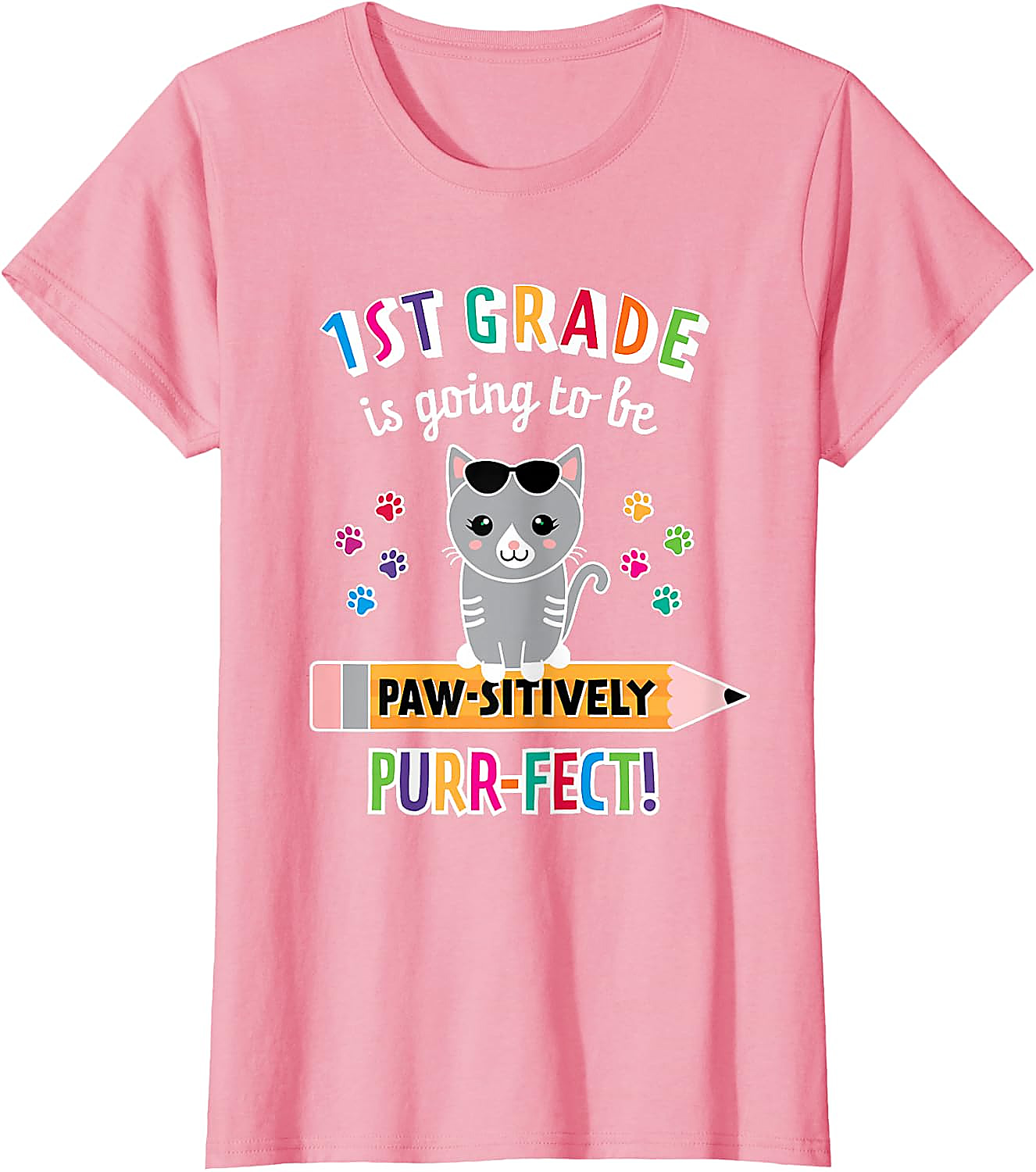 1st Grade Cat T-Shirt | Back to School Purrfect Tee