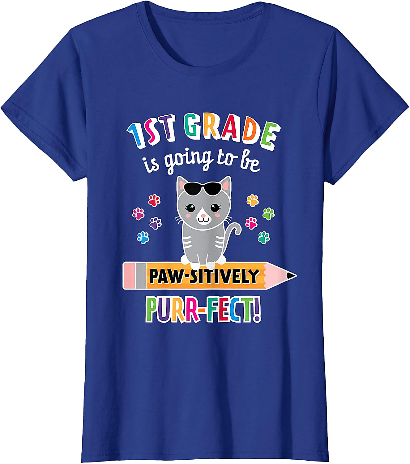 1st Grade Cat T-Shirt | Back to School Purrfect Tee