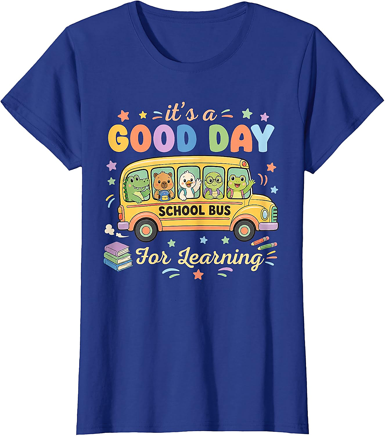 Good Day for Learning School Bus T-Shirt | Cute Animal Tee