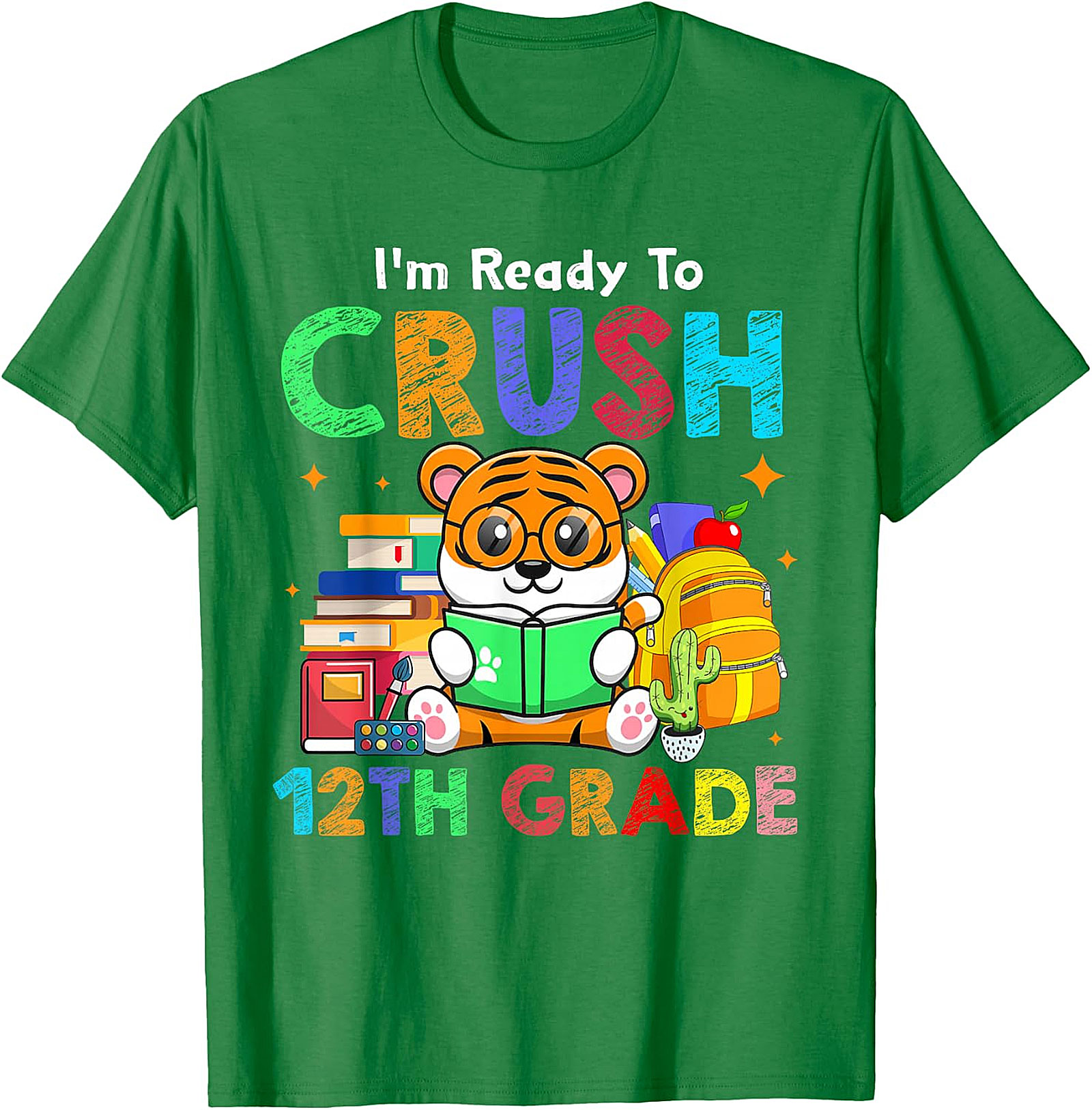Crush 12th Grade Tiger Tee | Back to School Senior Shirt