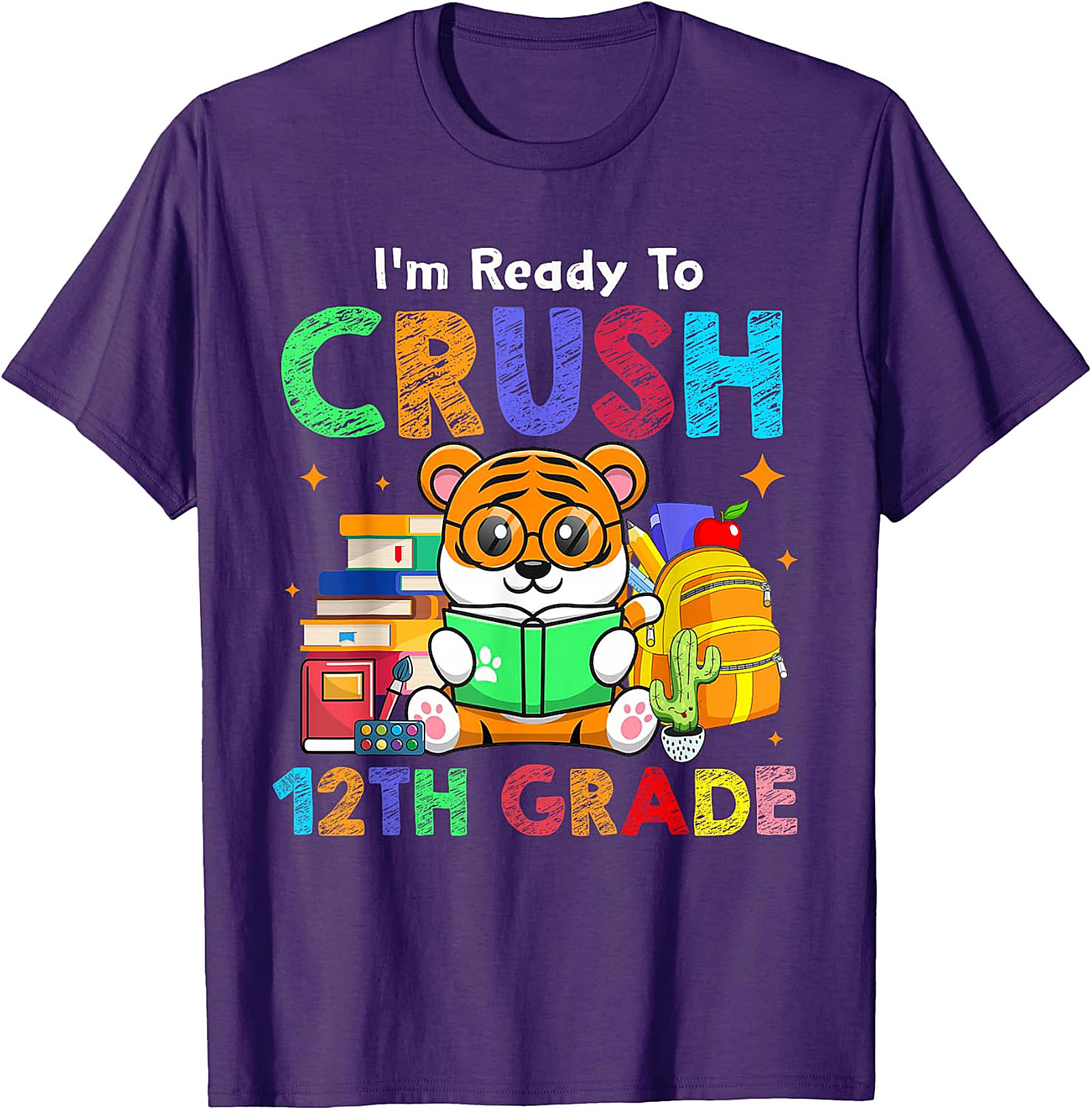 Crush 12th Grade Tiger Tee | Back to School Senior Shirt