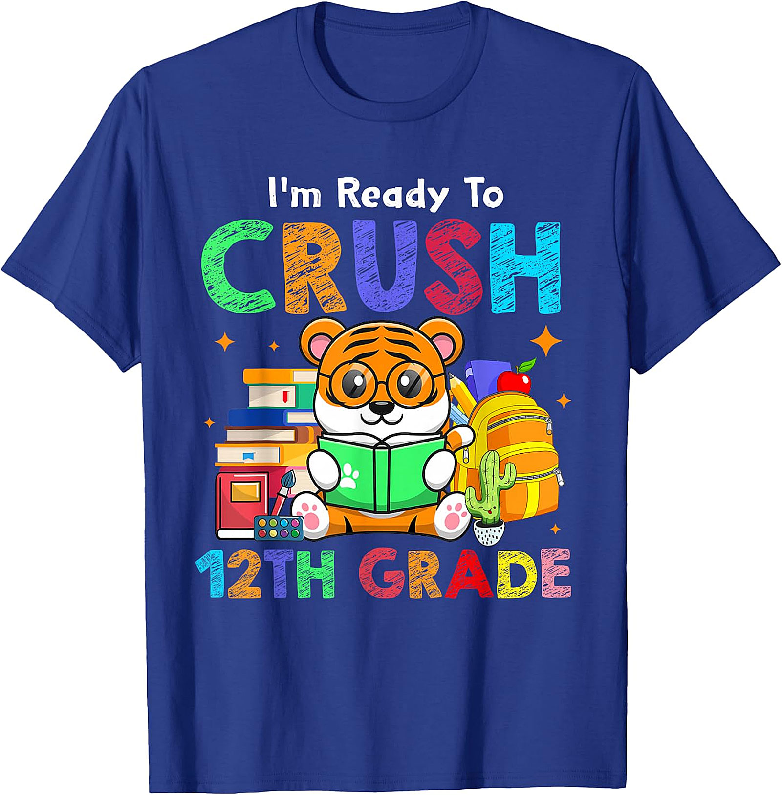 Crush 12th Grade Tiger Tee | Back to School Senior Shirt
