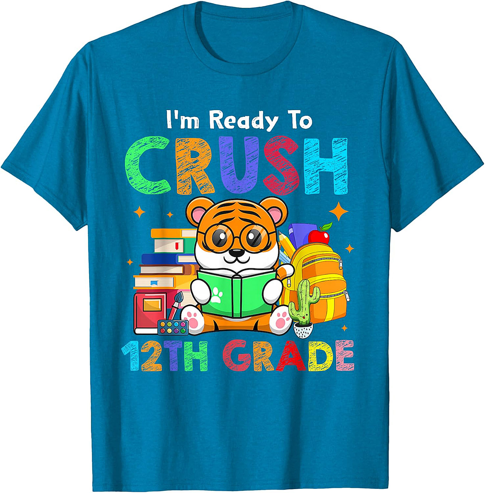 Crush 12th Grade Tiger Tee | Back to School Senior Shirt