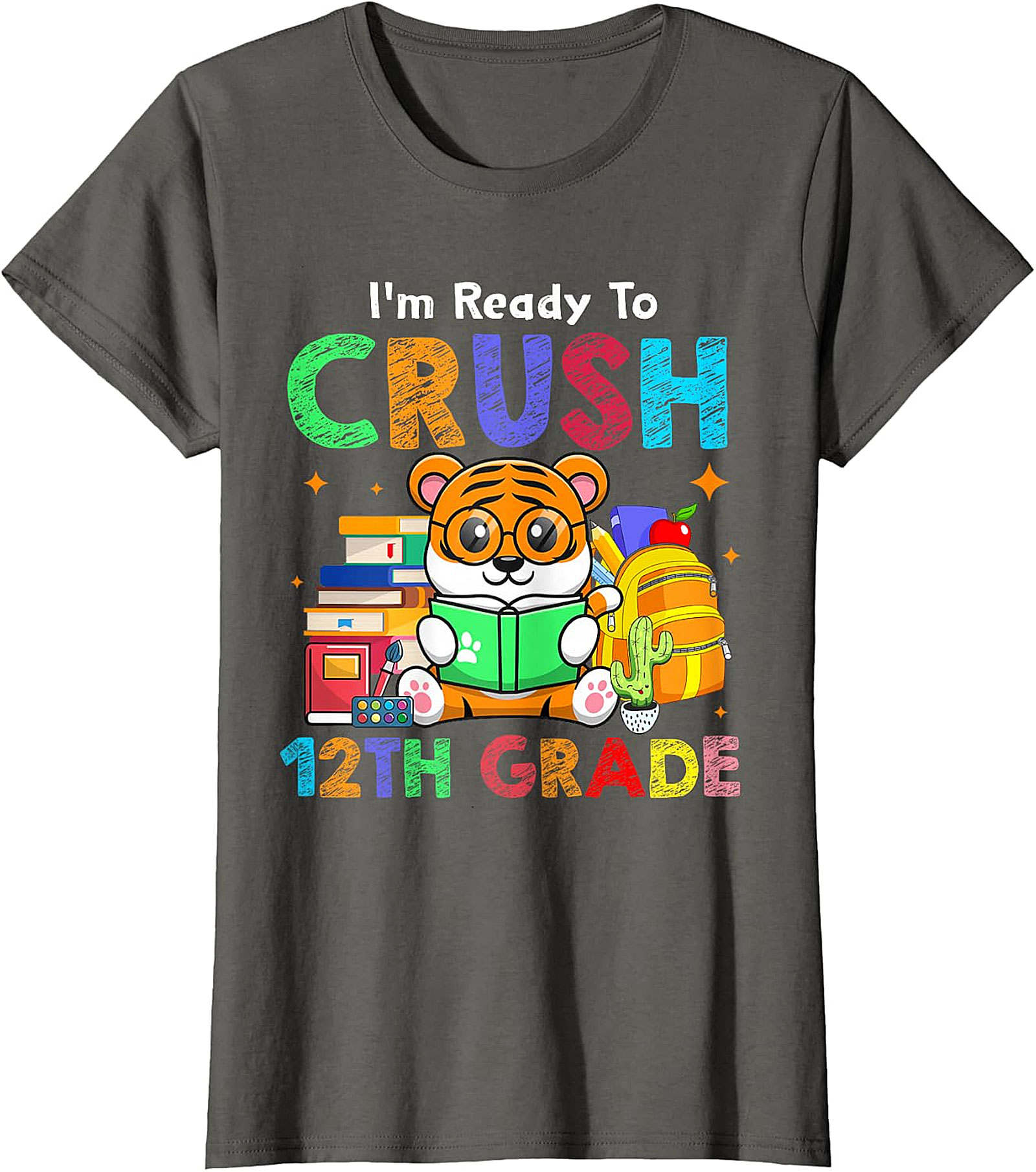 Crush 12th Grade Tiger Tee | Back to School Senior Shirt