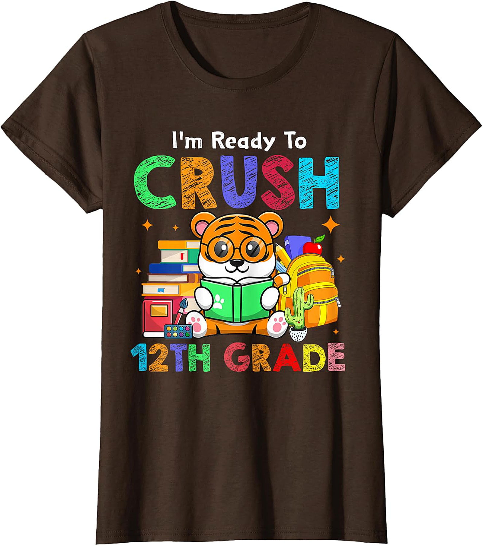 Crush 12th Grade Tiger Tee | Back to School Senior Shirt
