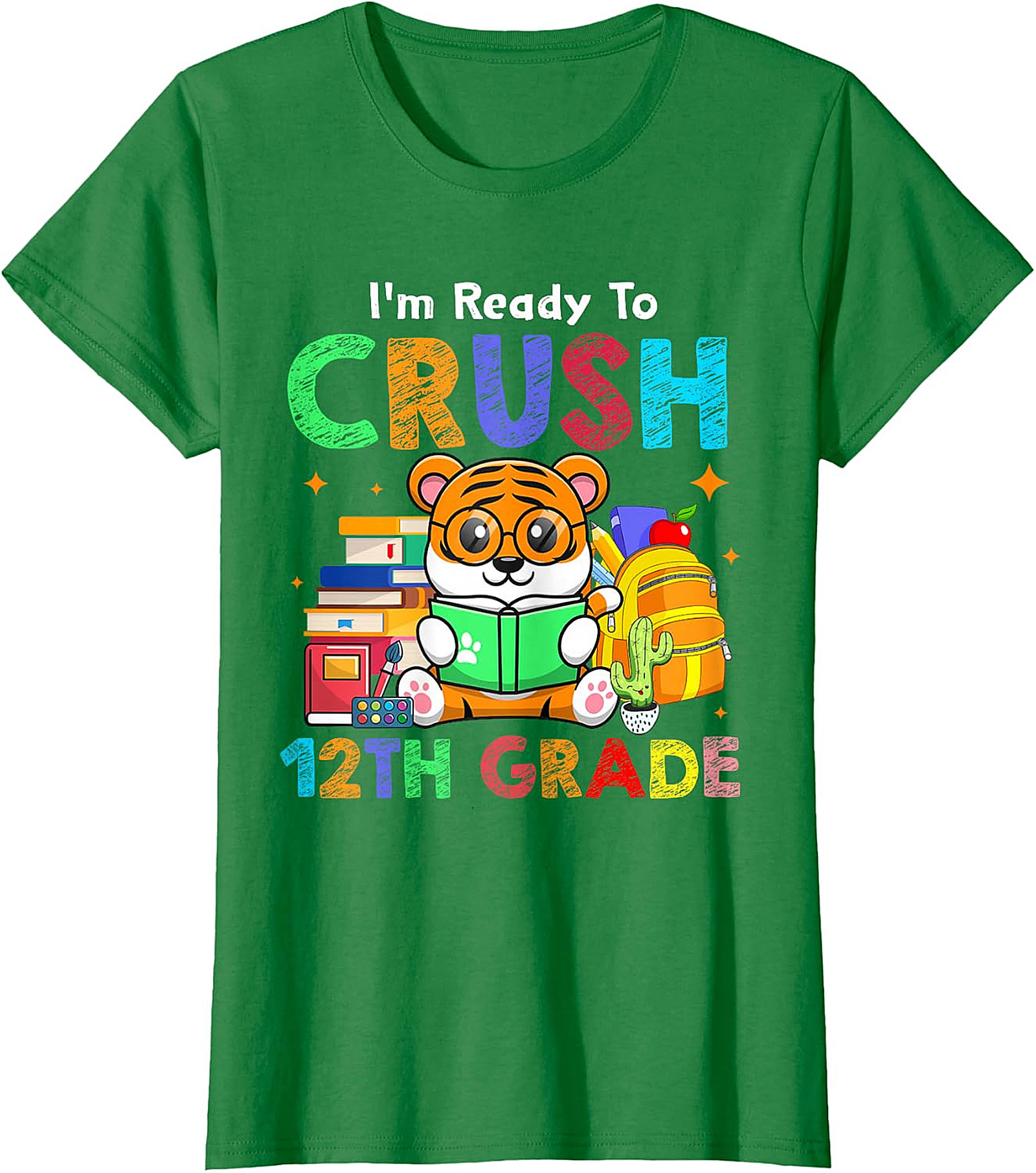 Crush 12th Grade Tiger Tee | Back to School Senior Shirt