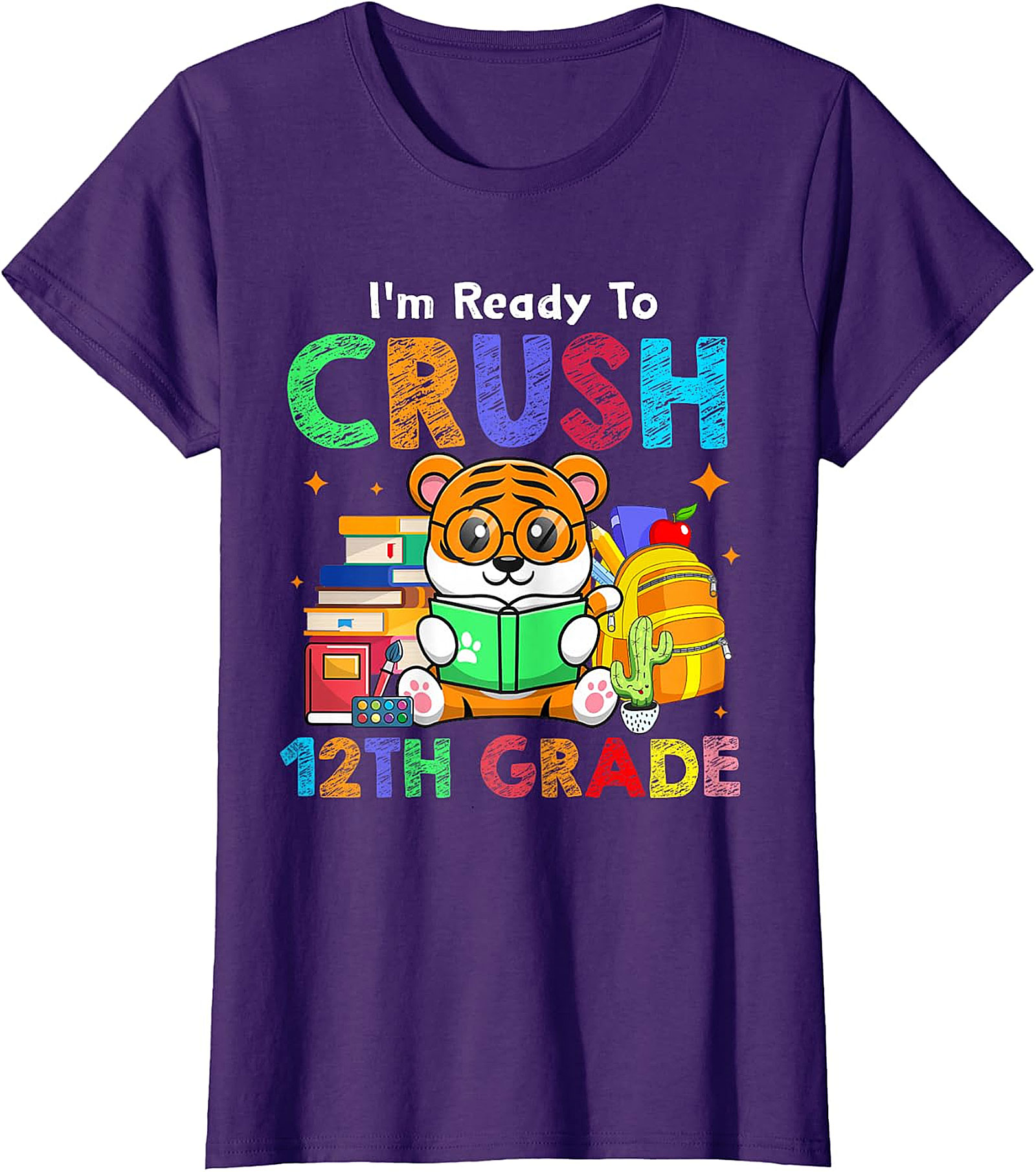 Crush 12th Grade Tiger Tee | Back to School Senior Shirt