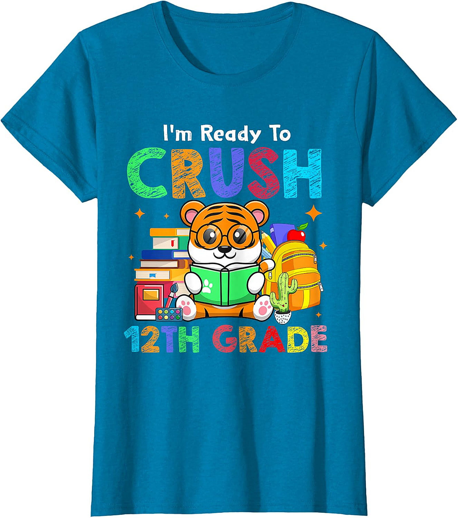 Crush 12th Grade Tiger Tee | Back to School Senior Shirt
