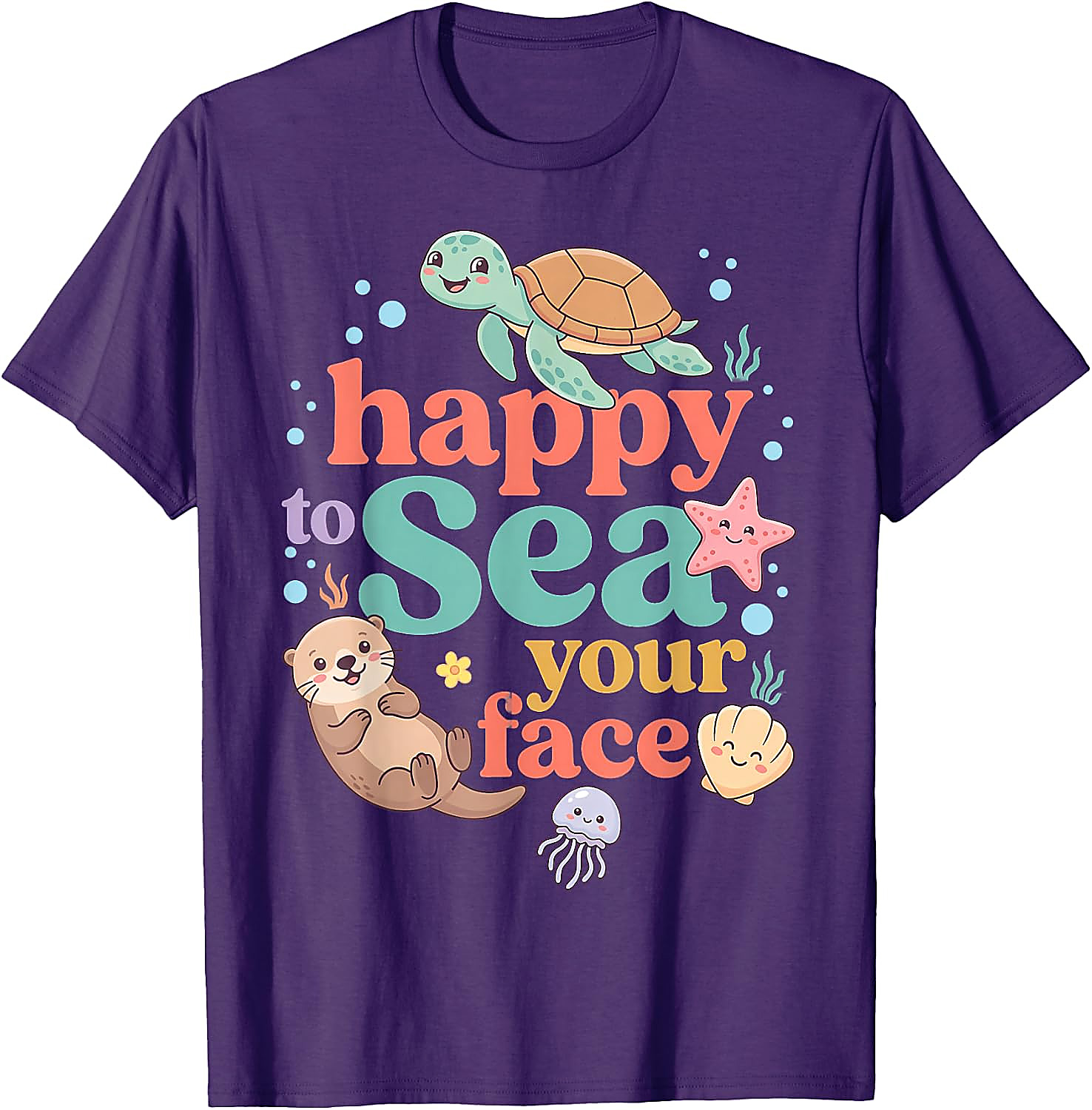 Happy to Sea Your Face Shirt | Cute Ocean Animal Tee