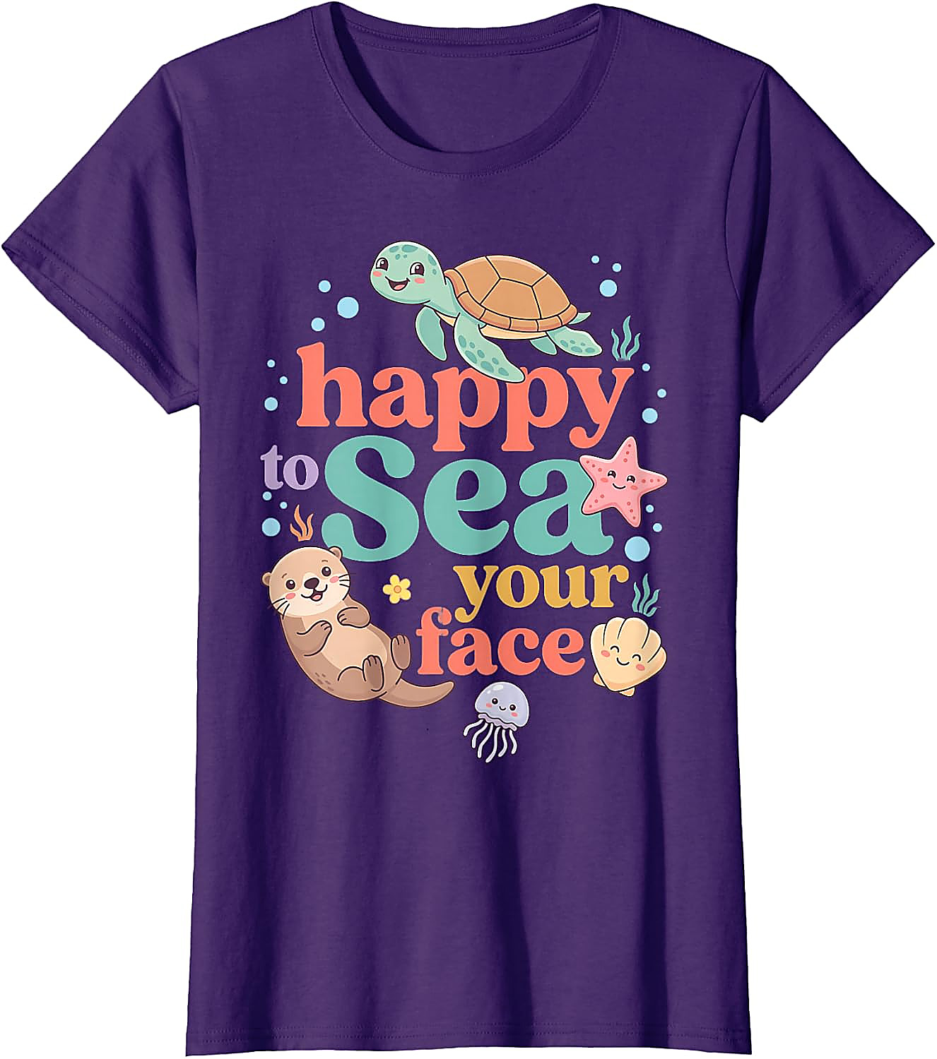 Happy to Sea Your Face Shirt | Cute Ocean Animal Tee
