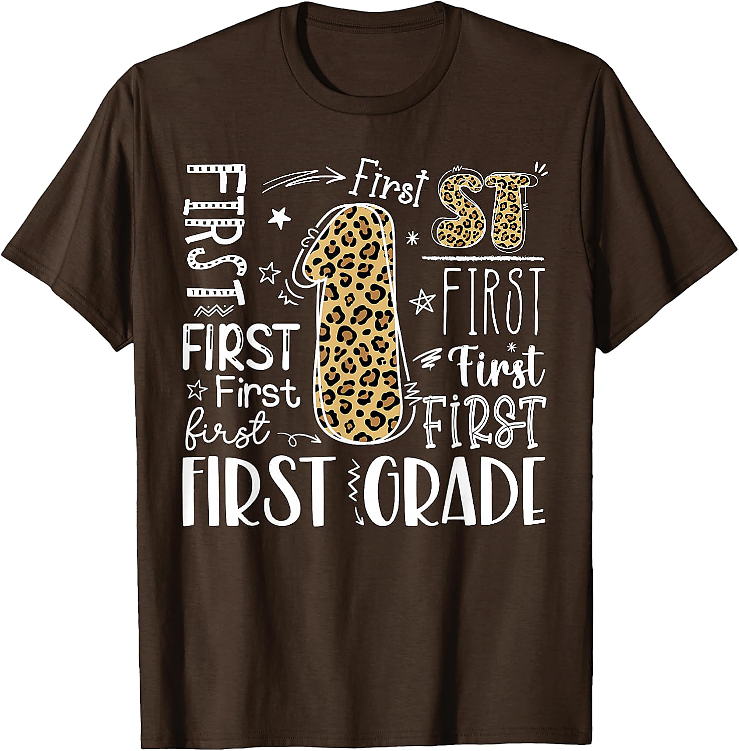 First Grade Leopard Shirt | Back to School T-Shirt for Kids