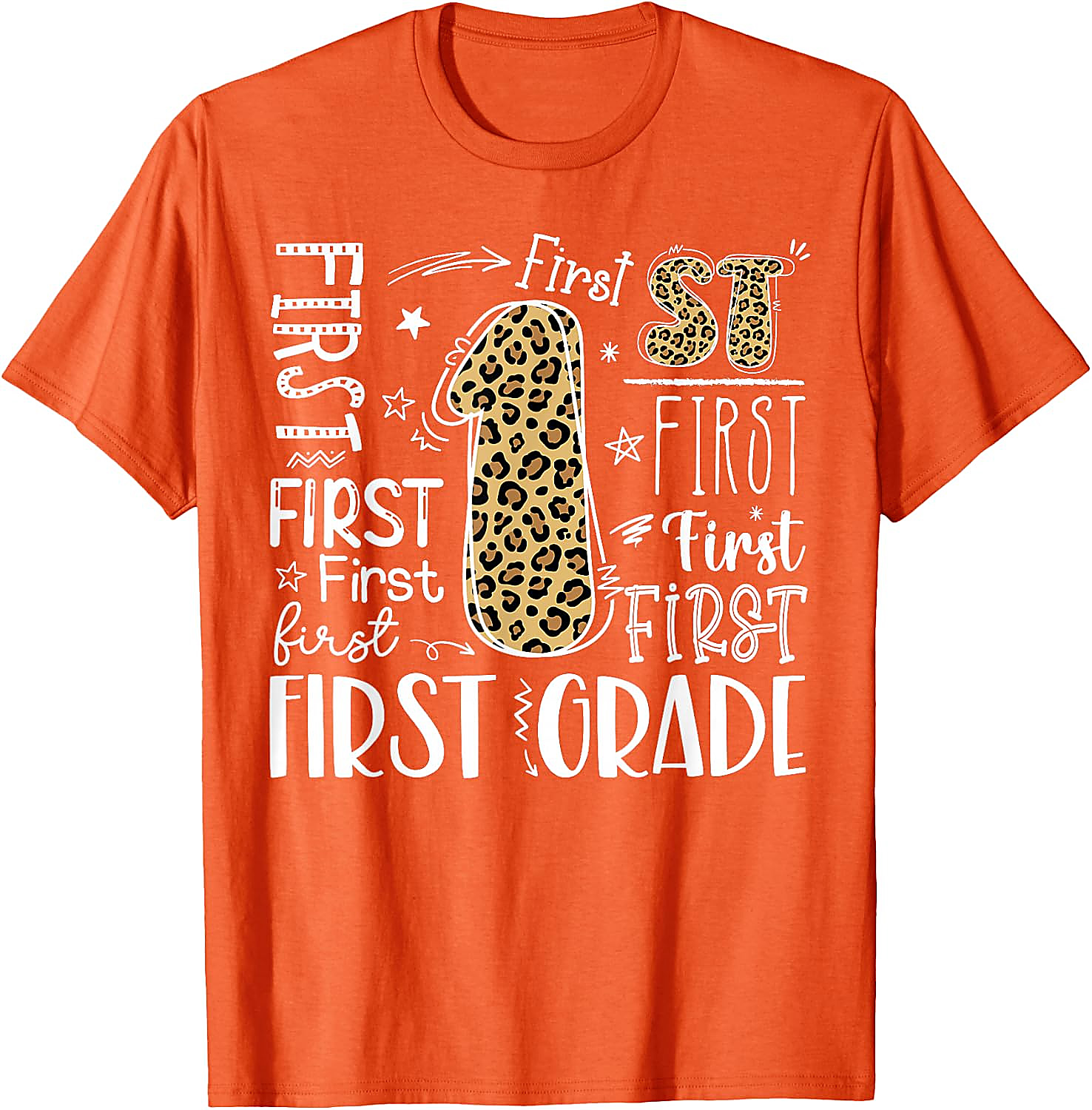 First Grade Leopard Shirt | Back to School T-Shirt for Kids