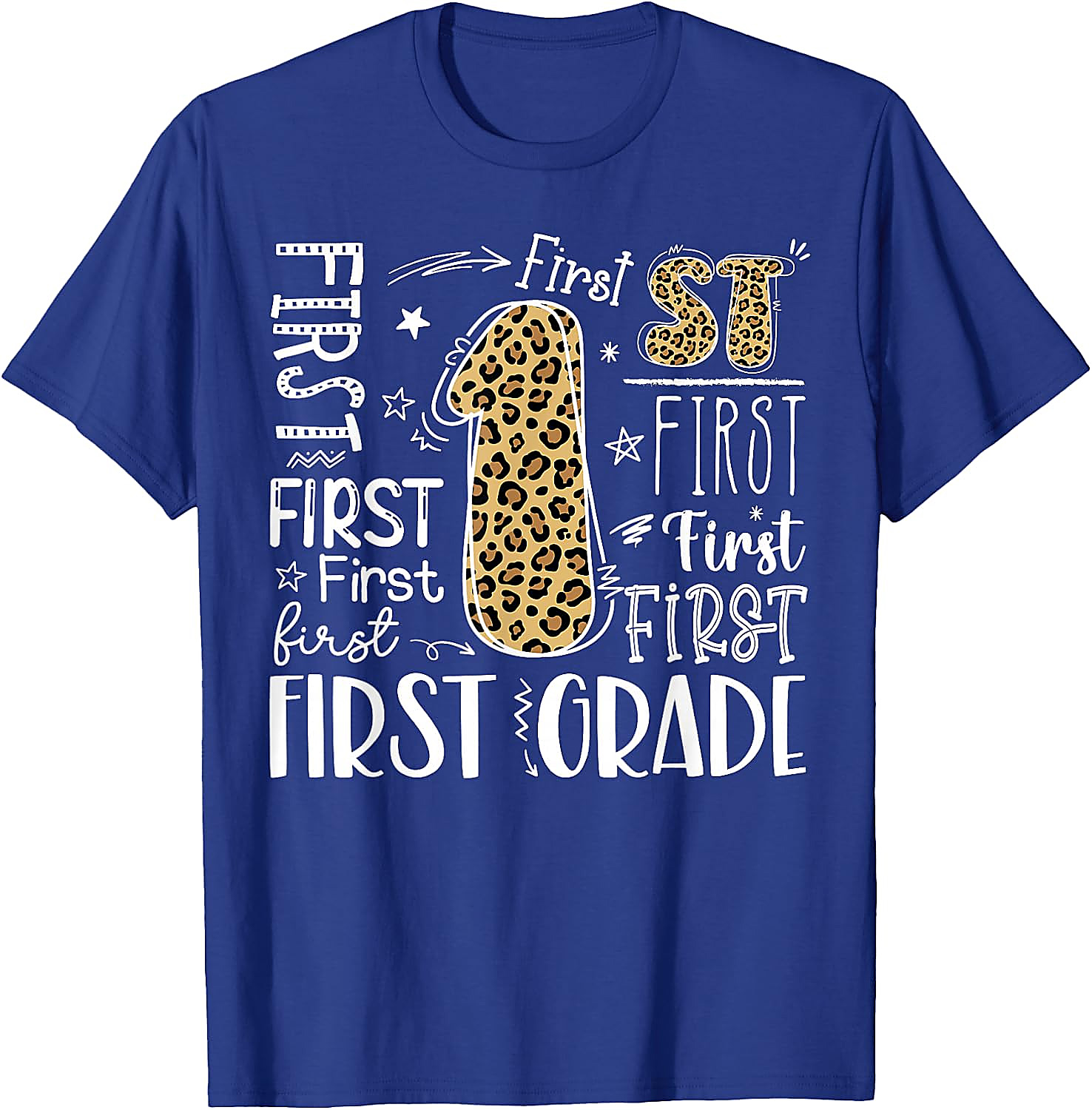 First Grade Leopard Shirt | Back to School T-Shirt for Kids