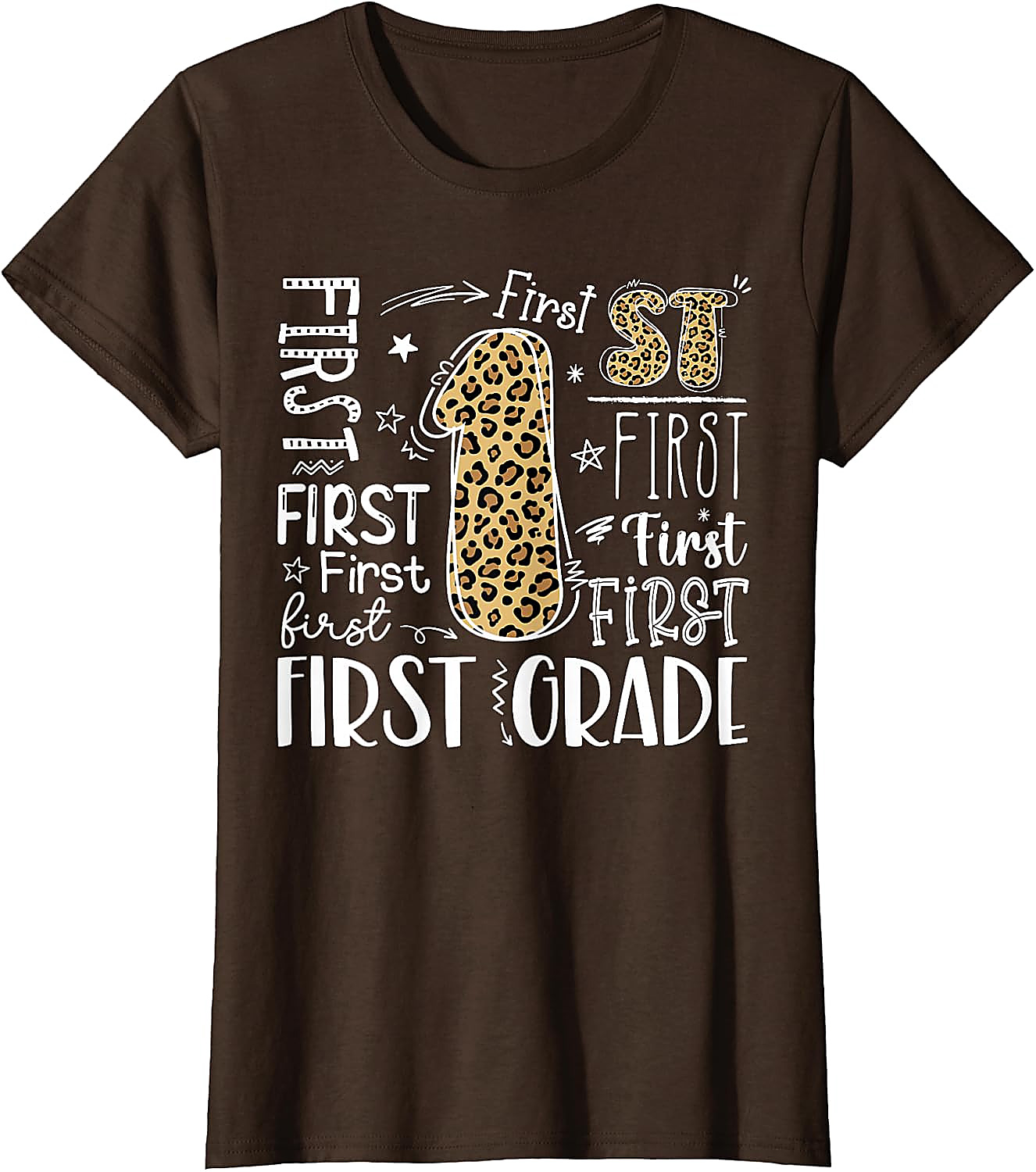 First Grade Leopard Shirt | Back to School T-Shirt for Kids
