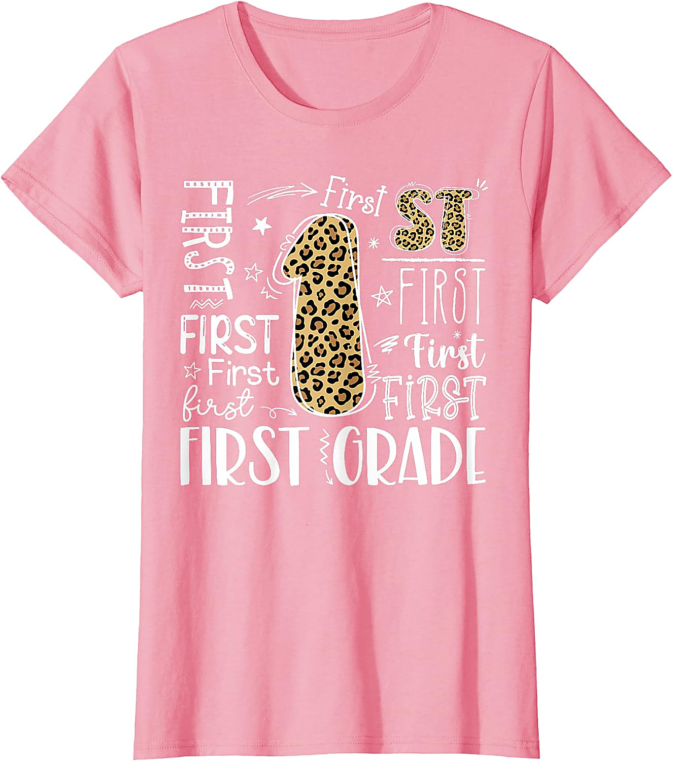 First Grade Leopard Shirt | Back to School T-Shirt for Kids