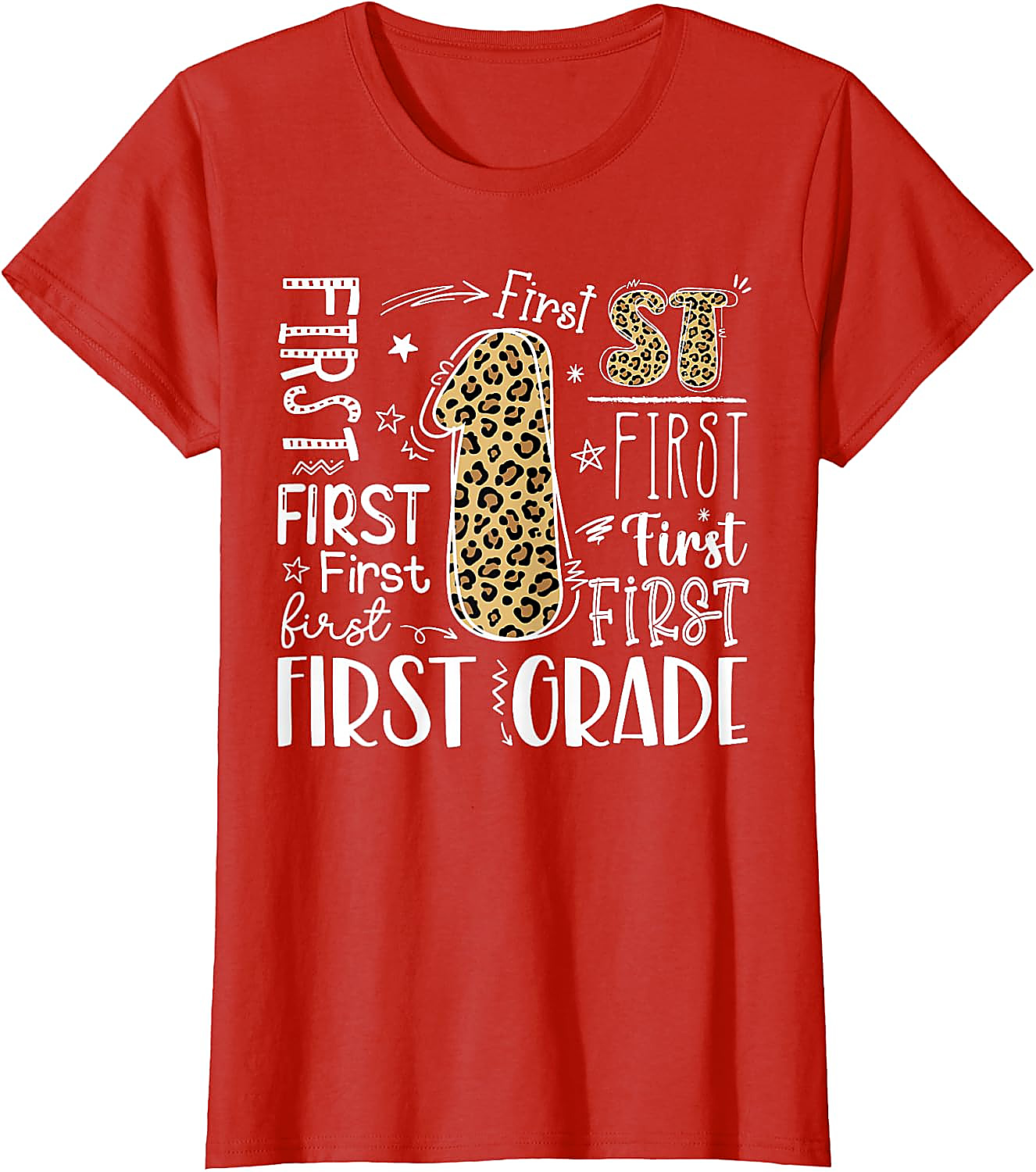 First Grade Leopard Shirt | Back to School T-Shirt for Kids