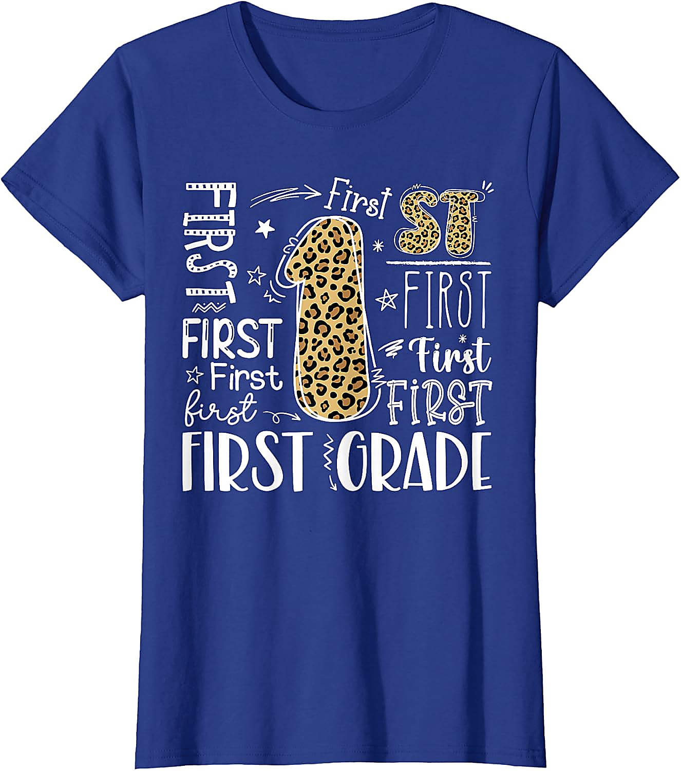 First Grade Leopard Shirt | Back to School T-Shirt for Kids