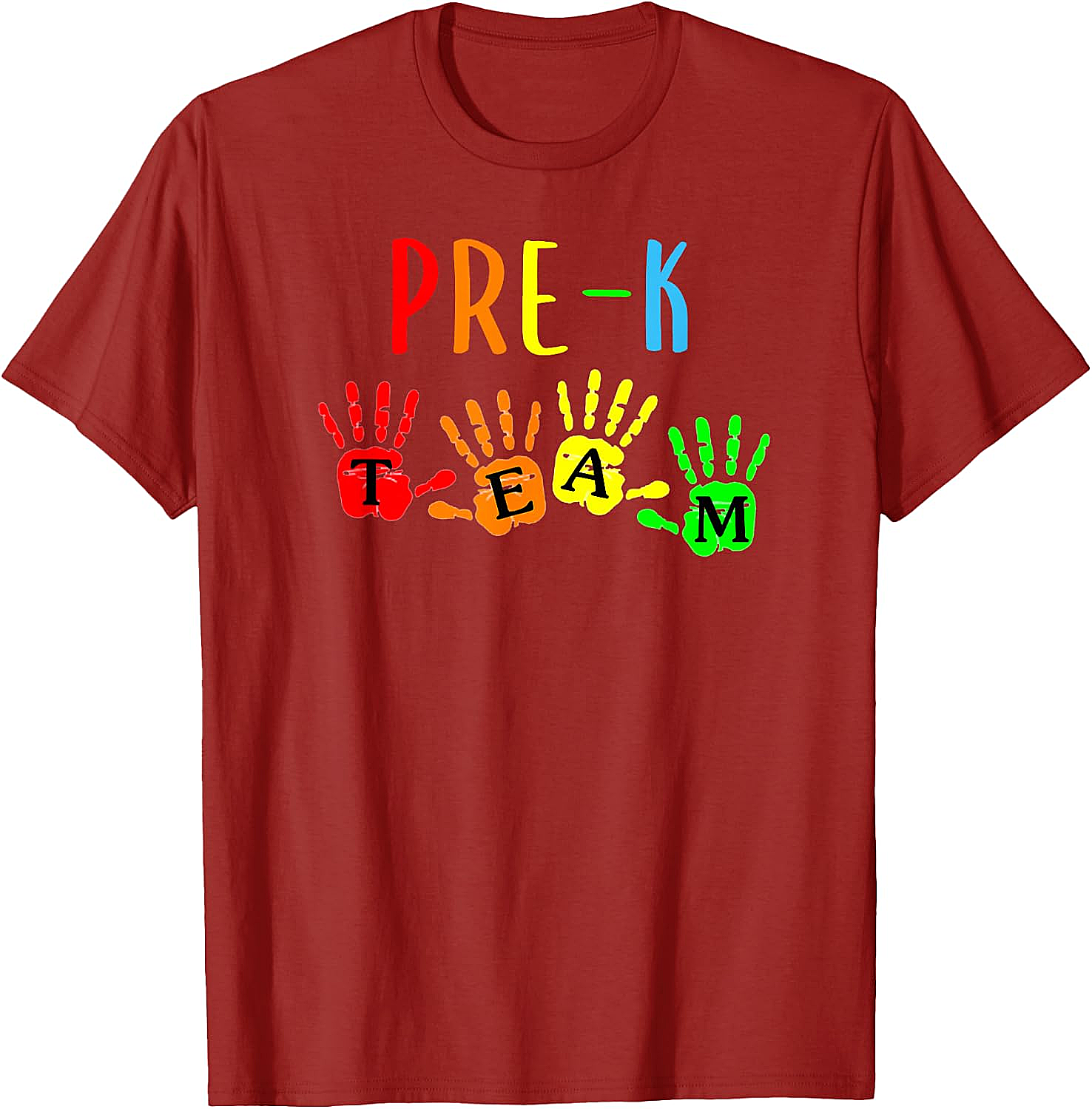 Pre-K Teacher Team Handprints T-Shirt - Back To School