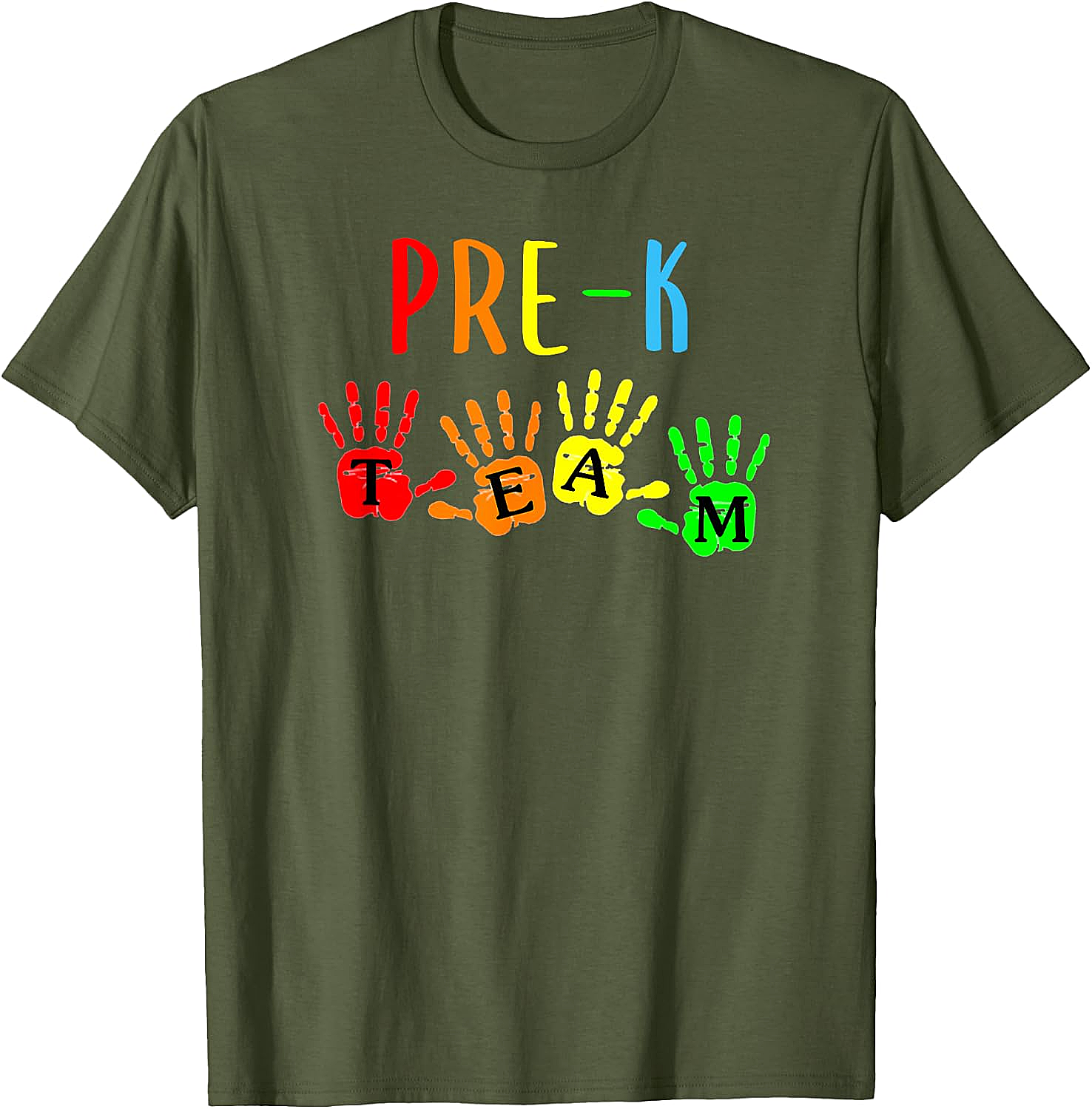 Pre-K Teacher Team Handprints T-Shirt - Back To School