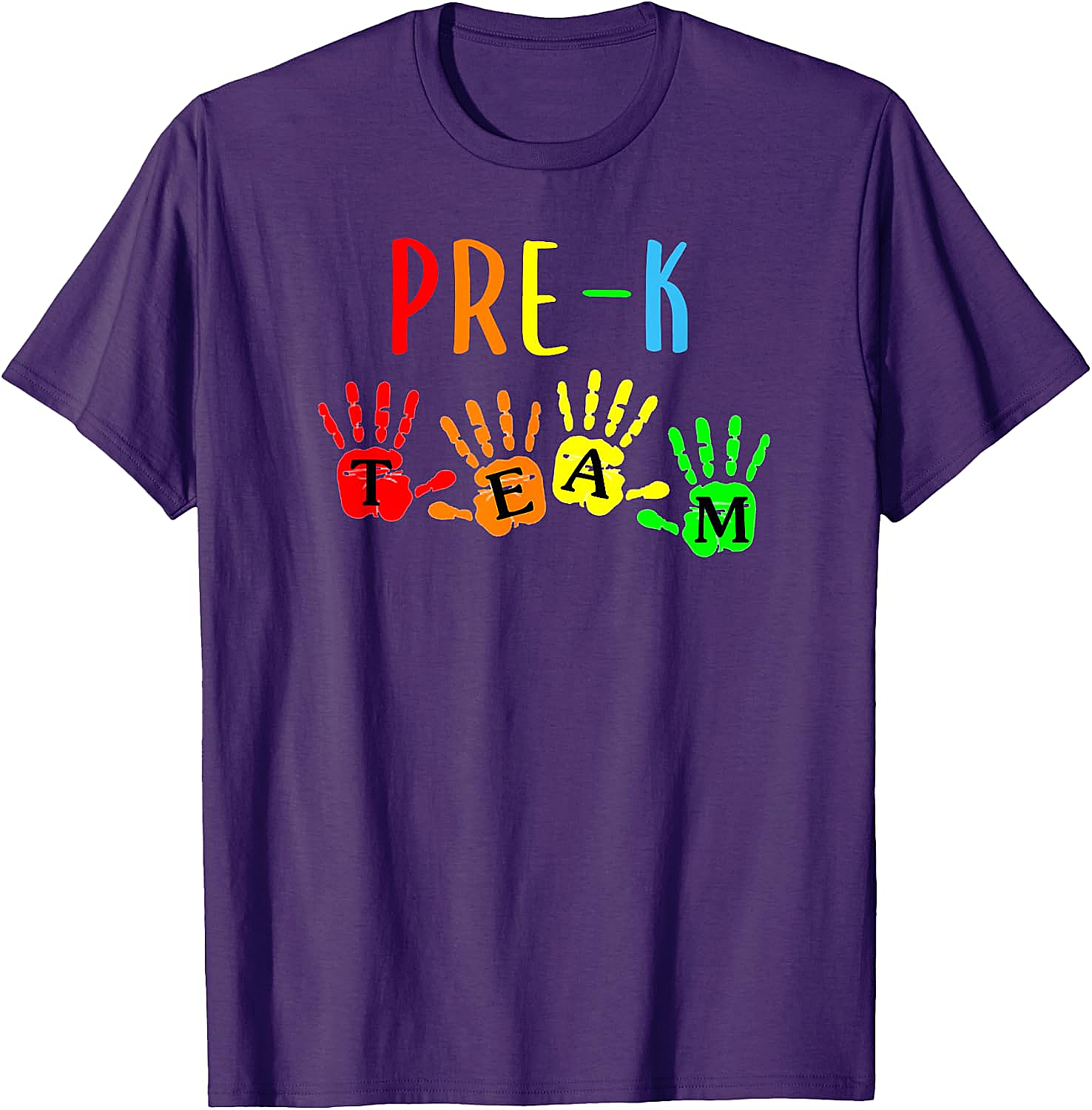 Pre-K Teacher Team Handprints T-Shirt - Back To School