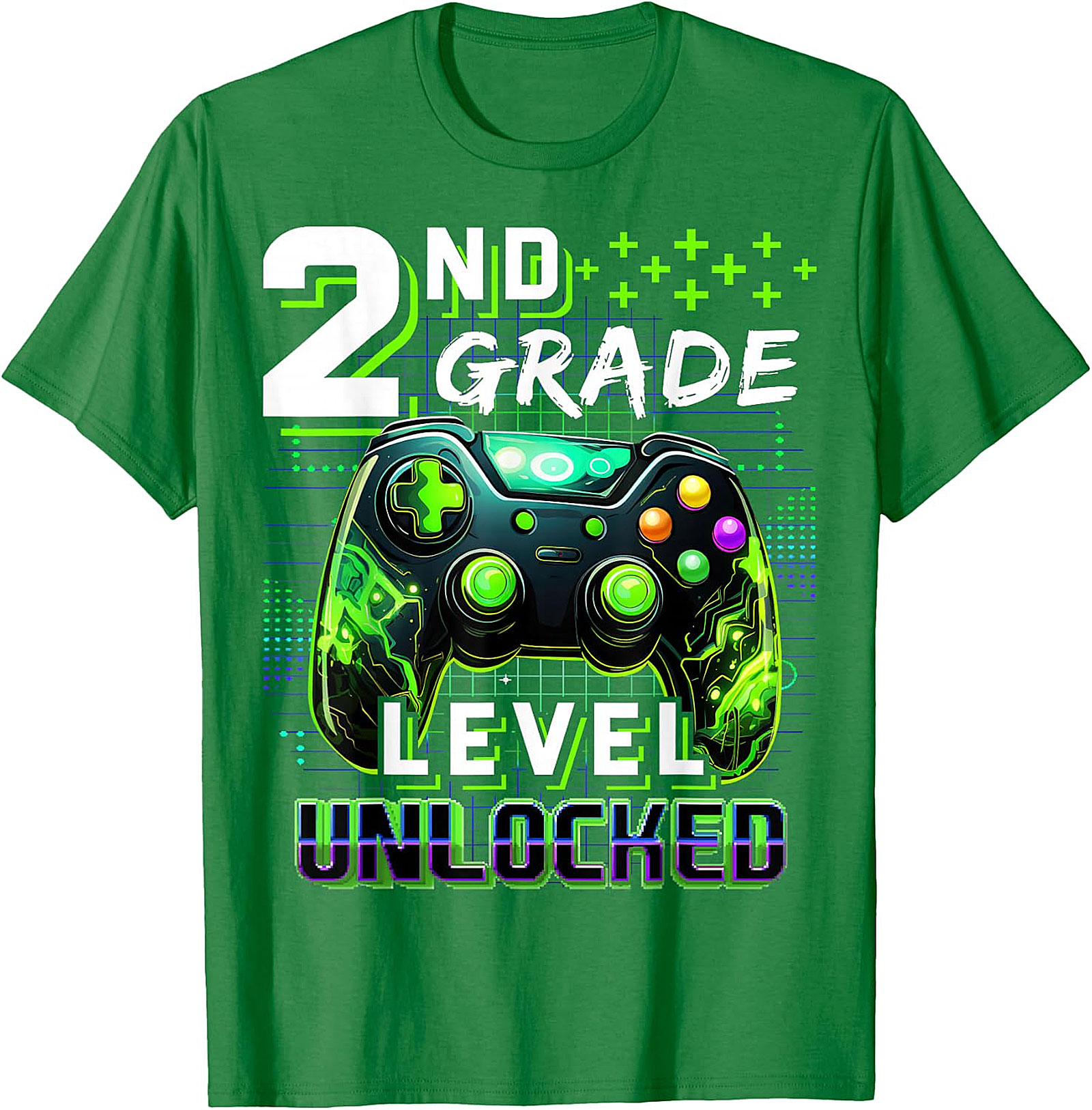 2nd Grade Level Unlocked Gamer T-Shirt - Back to School