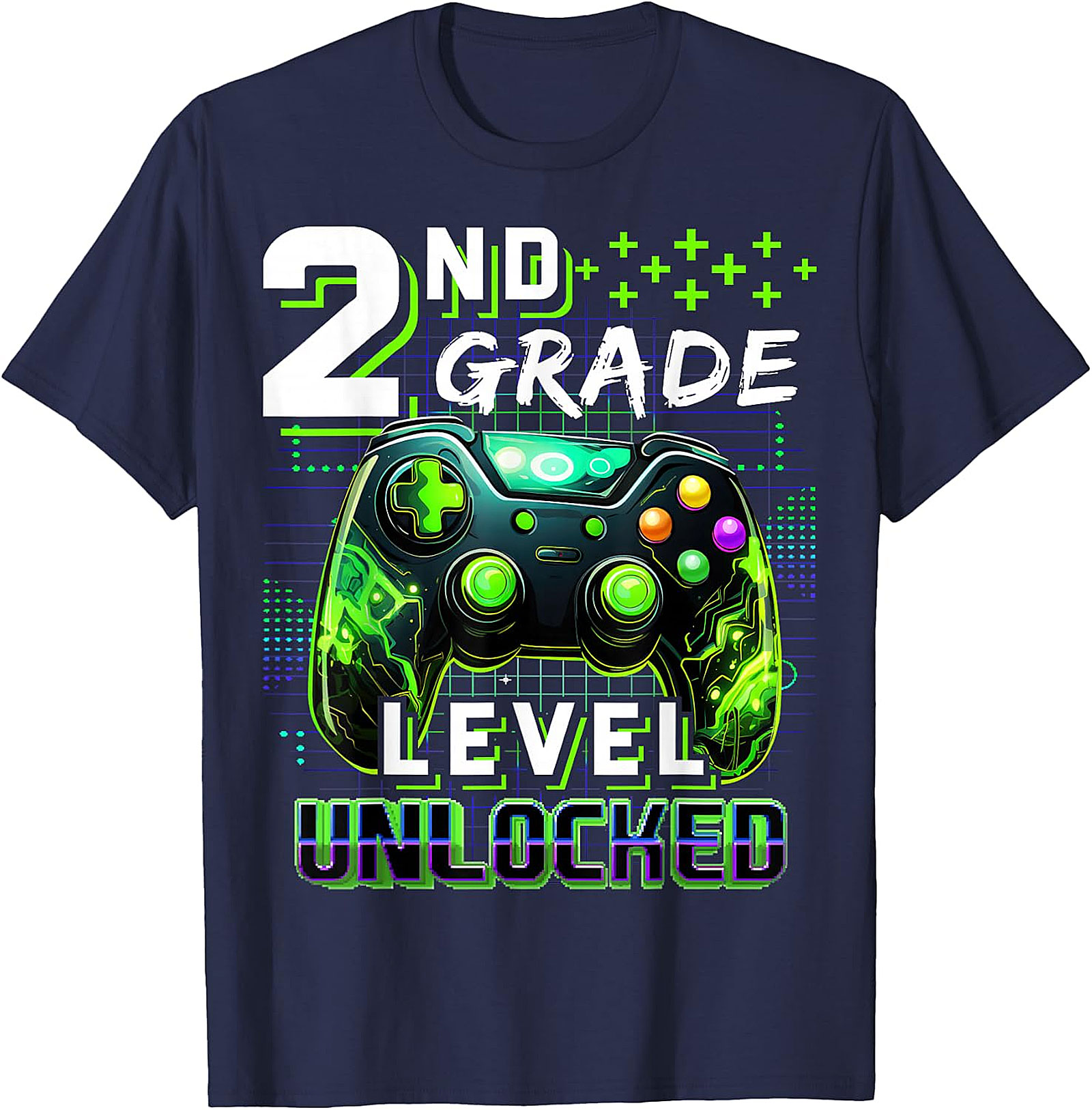 2nd Grade Level Unlocked Gamer T-Shirt - Back to School