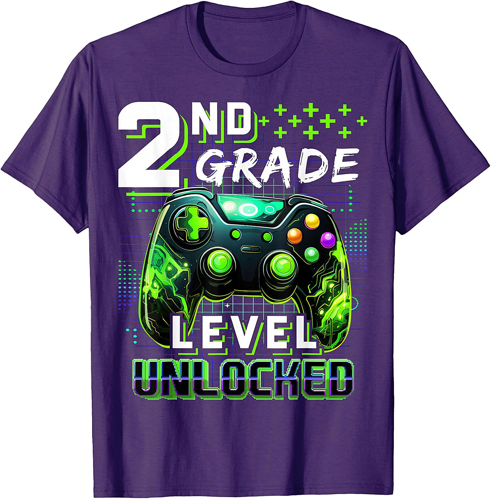 2nd Grade Level Unlocked Gamer T-Shirt - Back to School