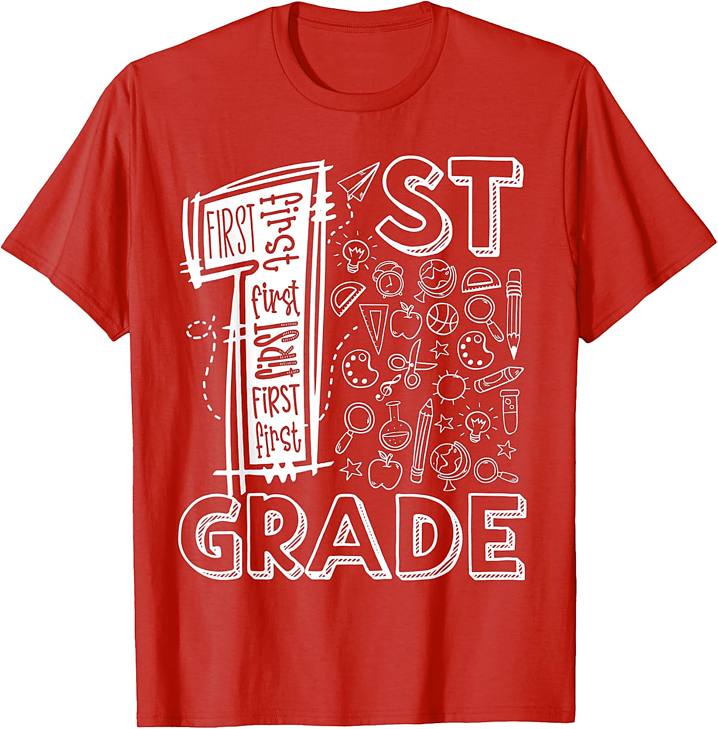 1st Grade Teacher T-Shirt | Back To School Graphic Tee