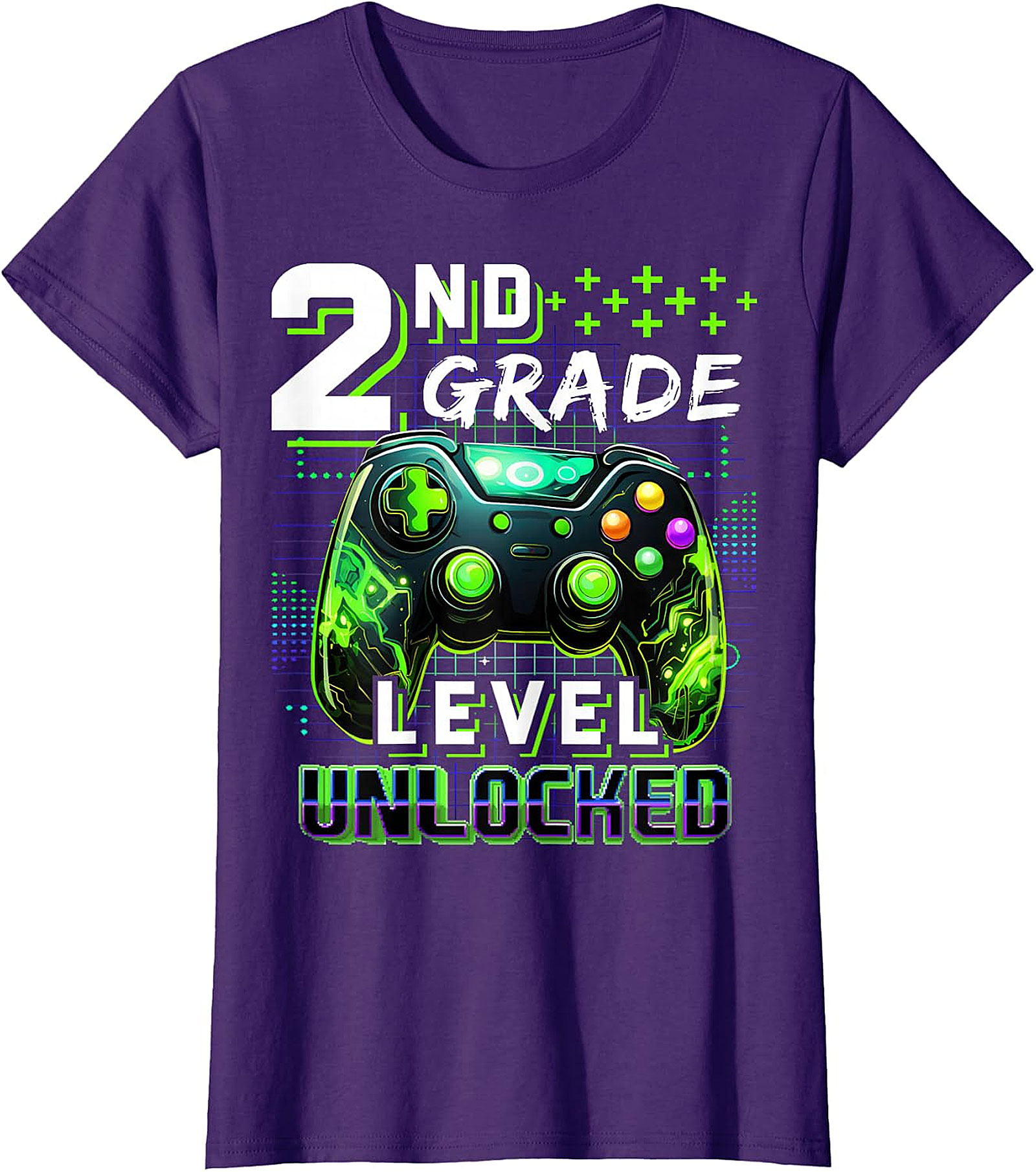 2nd Grade Level Unlocked Gamer T-Shirt - Back to School