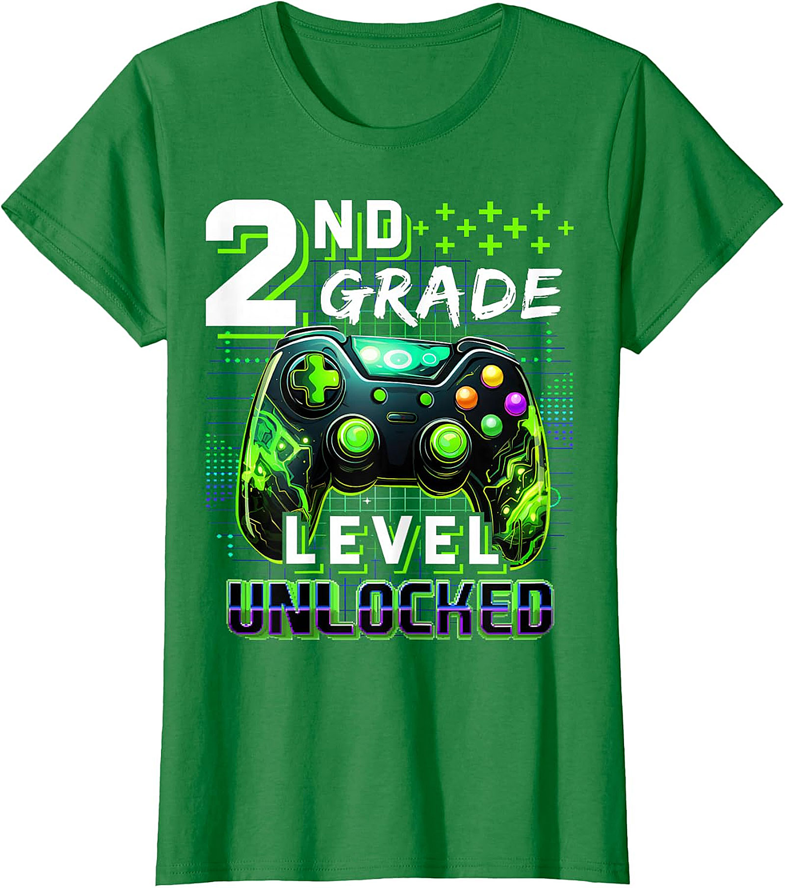 2nd Grade Level Unlocked Gamer T-Shirt - Back to School
