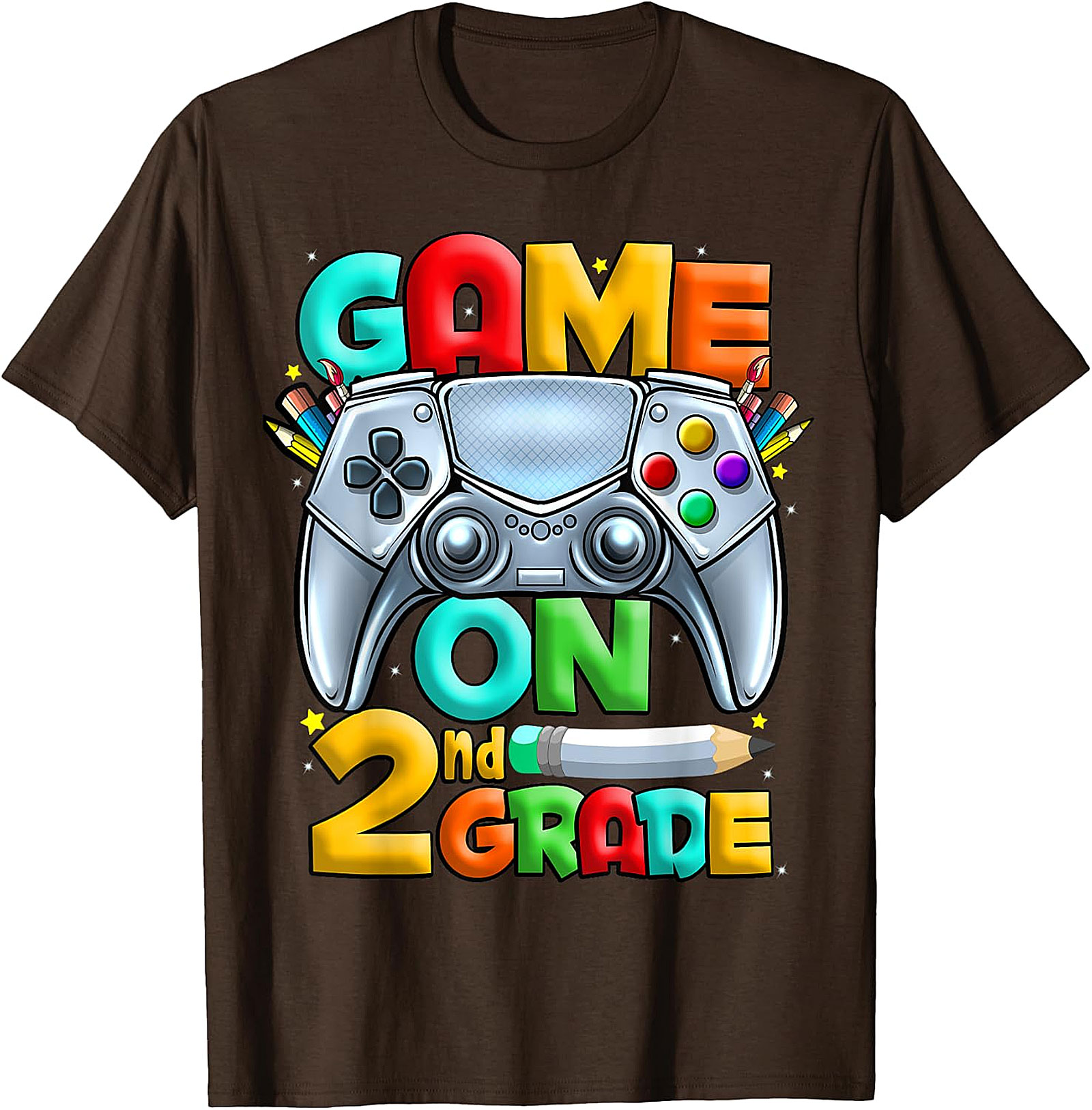 Game On 2nd Grade T-Shirt | Back to School Gaming Design
