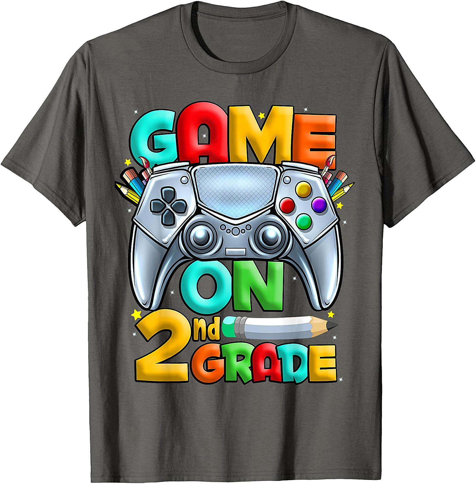 Game On 2nd Grade T-Shirt | Back to School Gaming Design