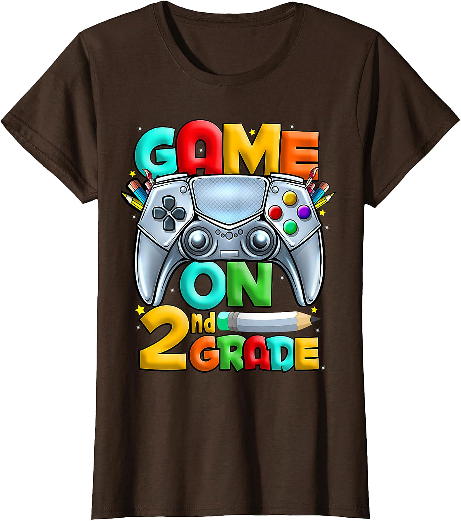 Game On 2nd Grade T-Shirt | Back to School Gaming Design