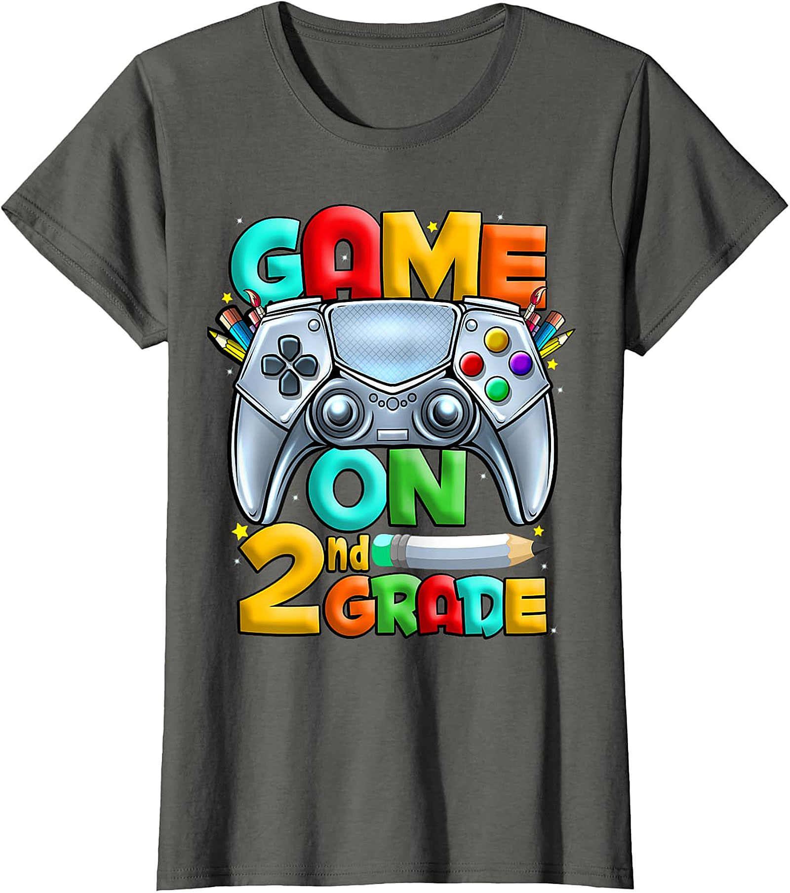 Game On 2nd Grade T-Shirt | Back to School Gaming Design